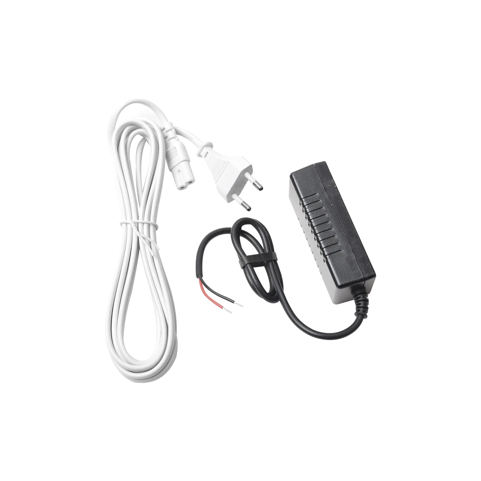 Adaptador de corriente compacto con cable de salida a conductores, para panel de alarma