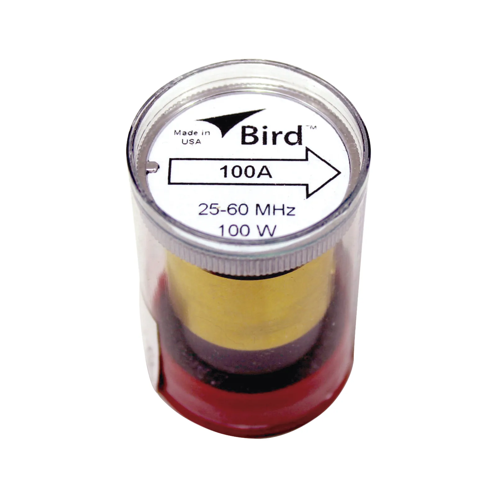 Elemento de 100 Watt en Línea 7/8" para Wattmetro BIRD 43 en Rango de Frecuencia de 25 a 60 MHz.