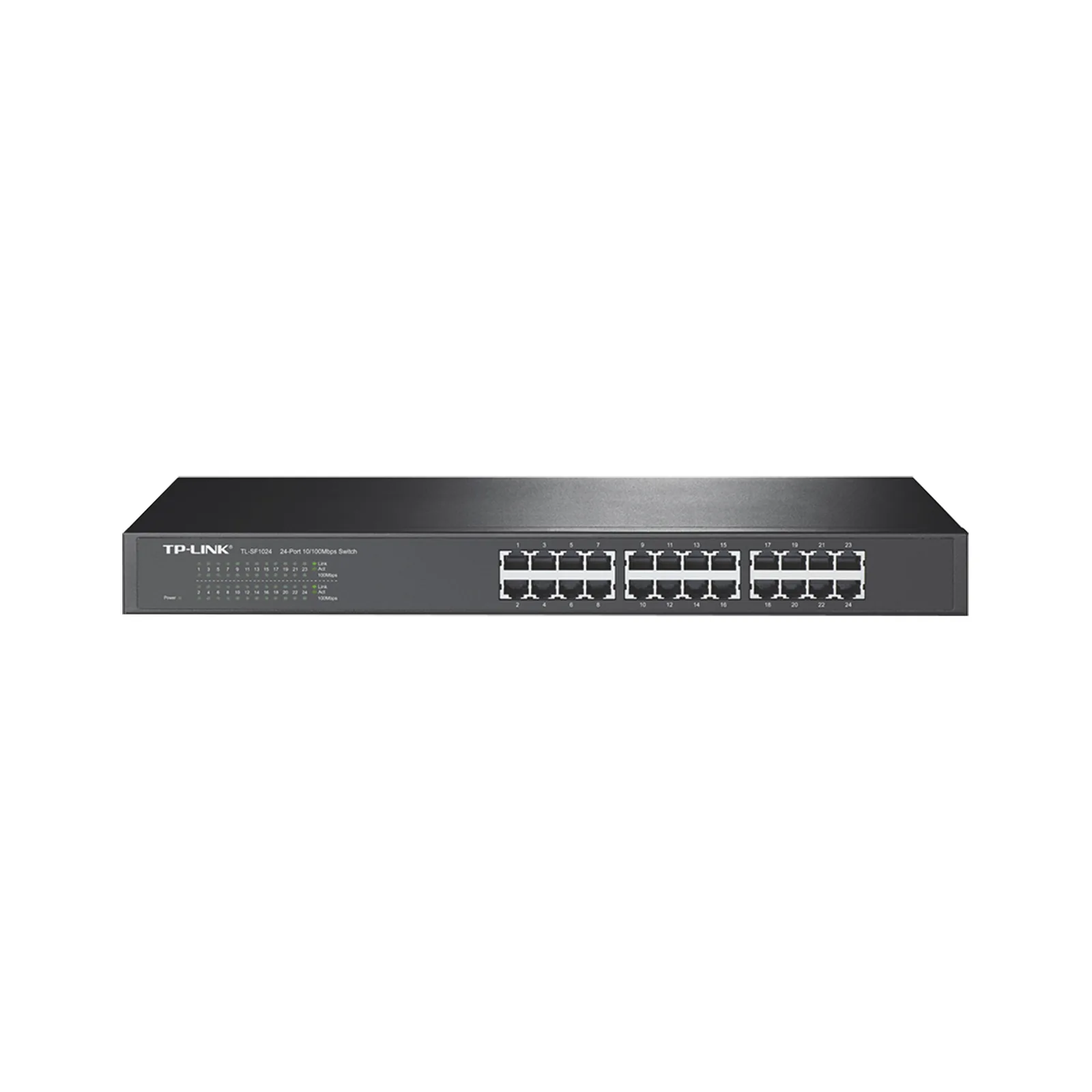 Switch no administrable de 24 puertos 10/100 Mbps para montaje en rack