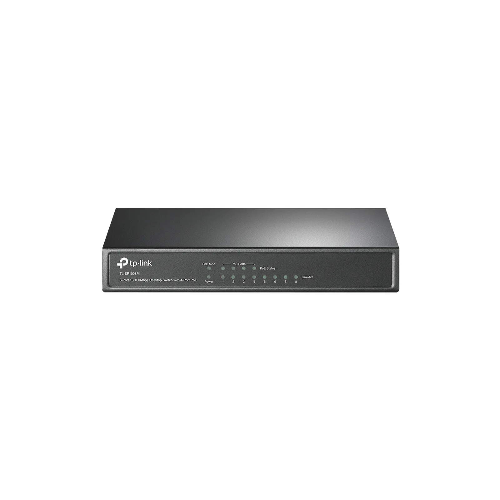 Switch PoE+ No Administrable / De Escritorio 8 puertos 10/100 Mbps / 4 puertos PoE af/at Inteligente / Presupuesto 66 W / Hasta 250 metros