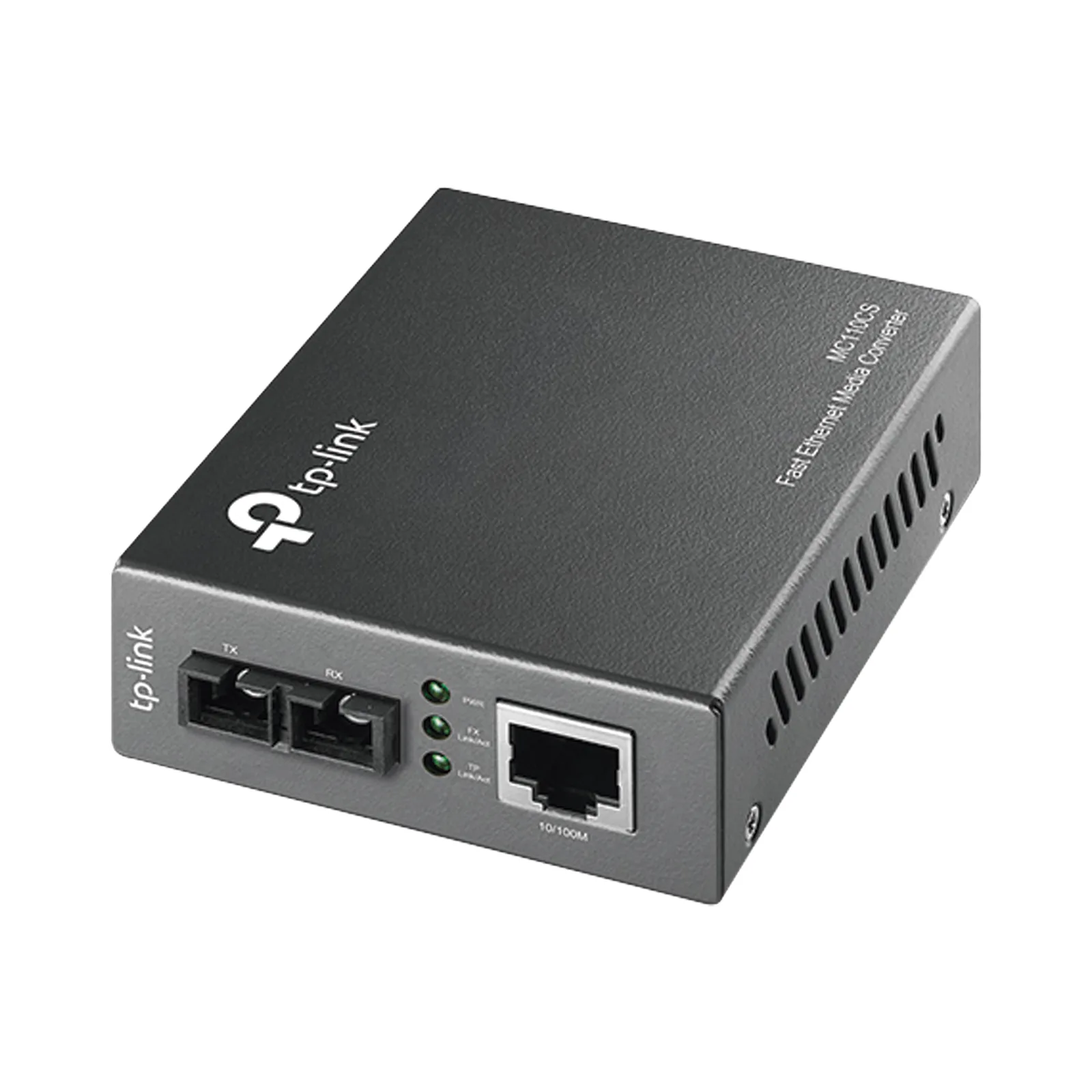 Convertidor Fibra Óptica Monomodo / 1 Puerto RJ45 10/100 Mbps / Puerto Fibra Óptica SC 100 Mbps / Hasta 20 kilometros / Plug and Play