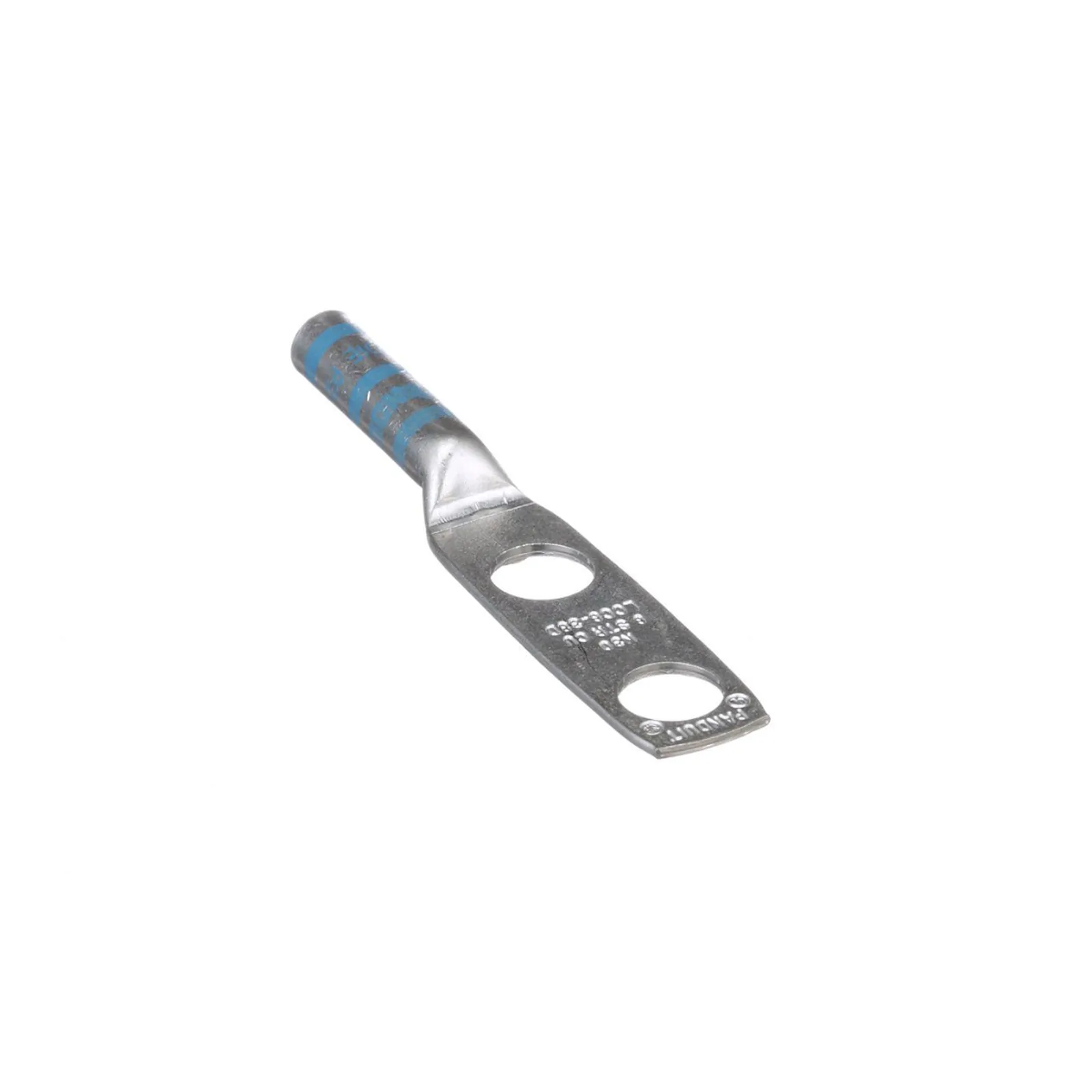 Zapata de compresión LCC6-38D-L para cal. 6 Awg, Doble barreno para tornillo prisionero de 3/8, Espaciado de orificio 25.4mm, 1 Pz