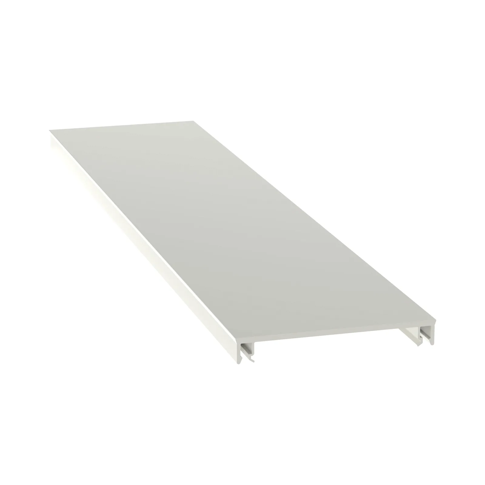 Cubierta para canaleta T-70, de PVC rígido, 70.1 x 9.1 x 2400 mm, Color Blanco Mate