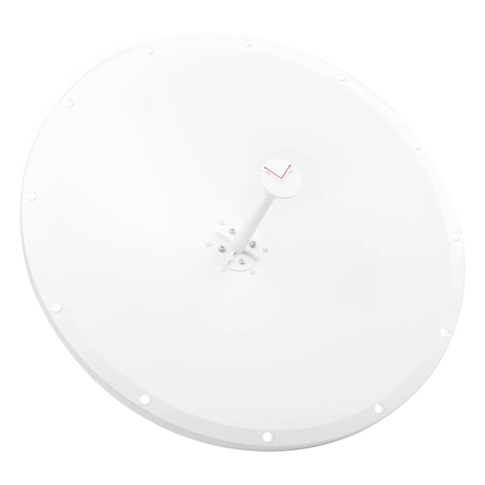 Antena Direccional con Frecuencia Extendida / 4.8 - 6.5 GHz / 28 dBi / Jumper incluido con conector SMA-Macho Inverso / Polaridad en 90º y 45º / Montaje incluido para torre o mástil