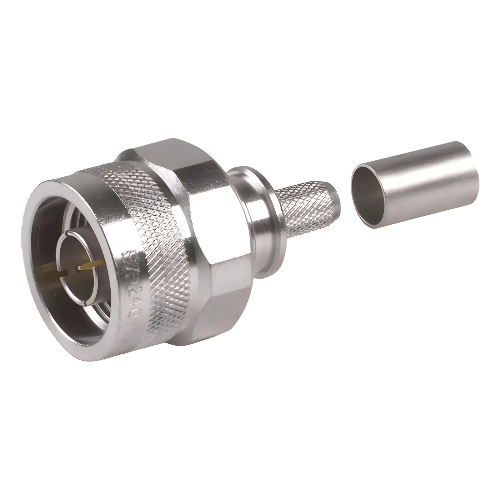 Conector N Macho Plegable con Pin Cautivo para cables RG8X, LMR240, 9258.