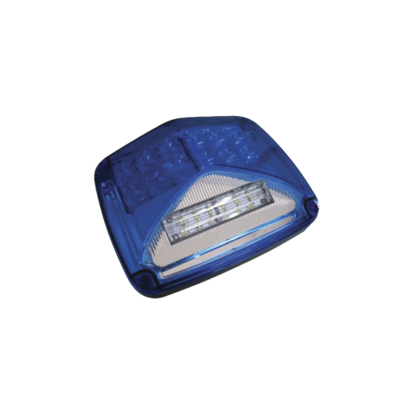 Luz de advertencia de 8 X 6", Color Azul, Con Luz de Trabajo Clara, Ideal para Ambulancias