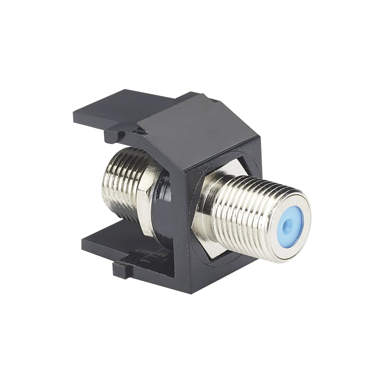 Módulo Acoplador Coaxial Tipo F, Keystone, de 75 Ohms, 3.0 GHz, Color Negro