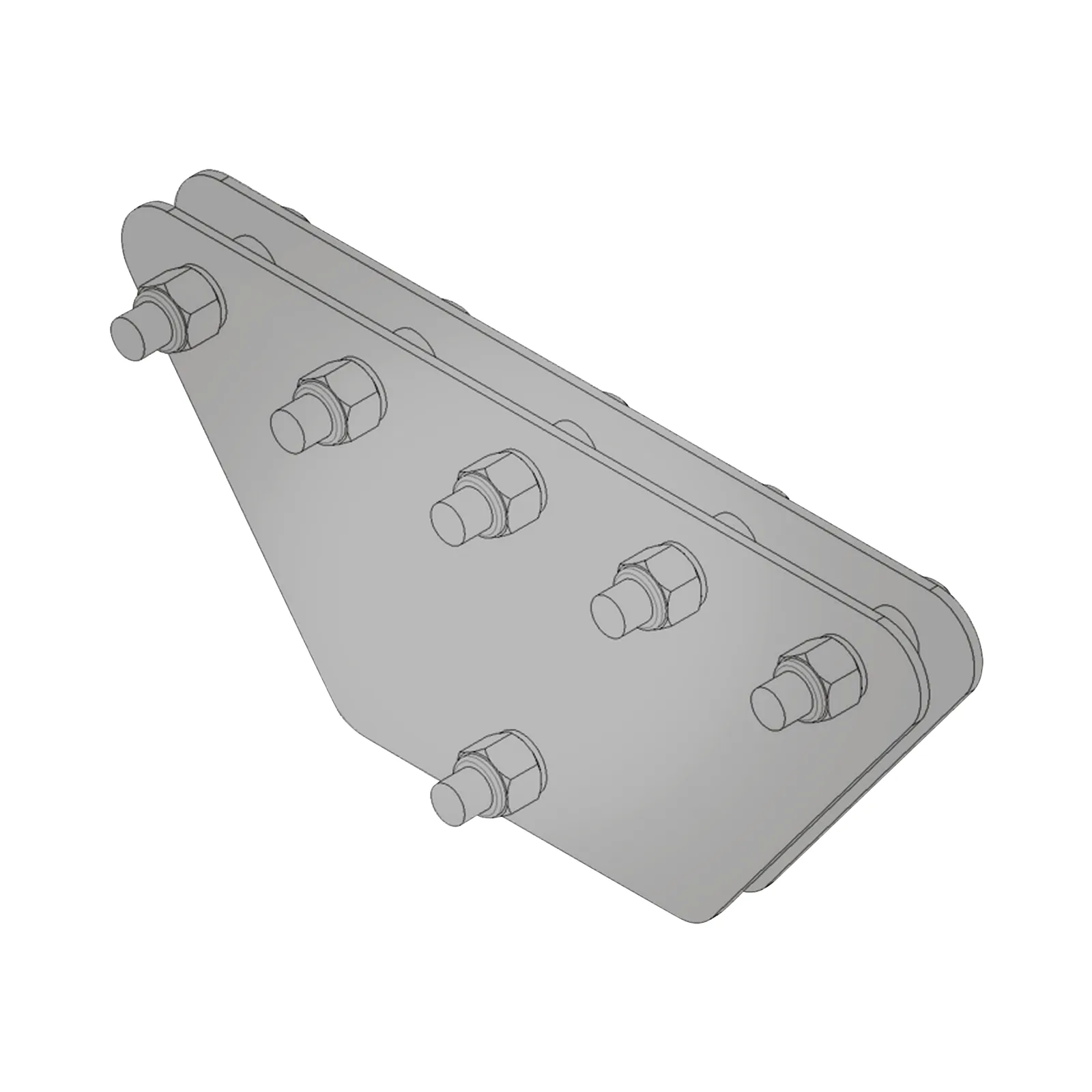 Placas igualadoras con tornillería y separadores, para 5 retenidas. Galvanizado en inmersión (20x20x50 cm).
