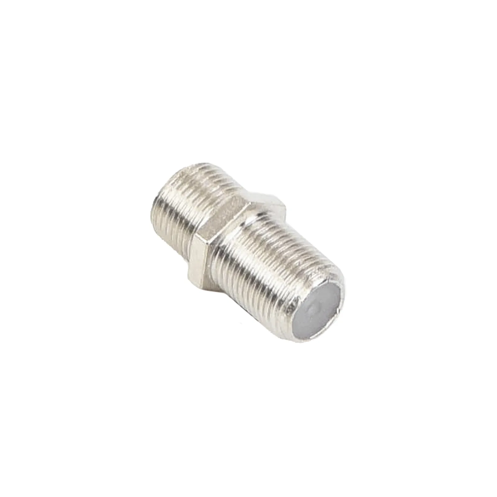 Adaptador Barril para 75 Ohm, de Conector F Hembra a F Hembra, Níquel/ Estaño/ Polietileno.
