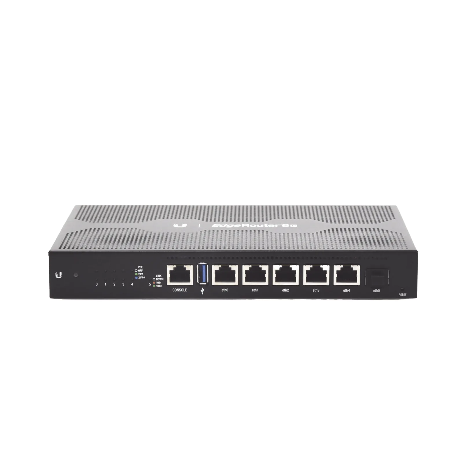 EdgeRouter 6 PoE pasivo 24 V, con 5 puertos 10/100/1000 Mbps + 1 puerto SFP, con funciones avanzadas de ruteo