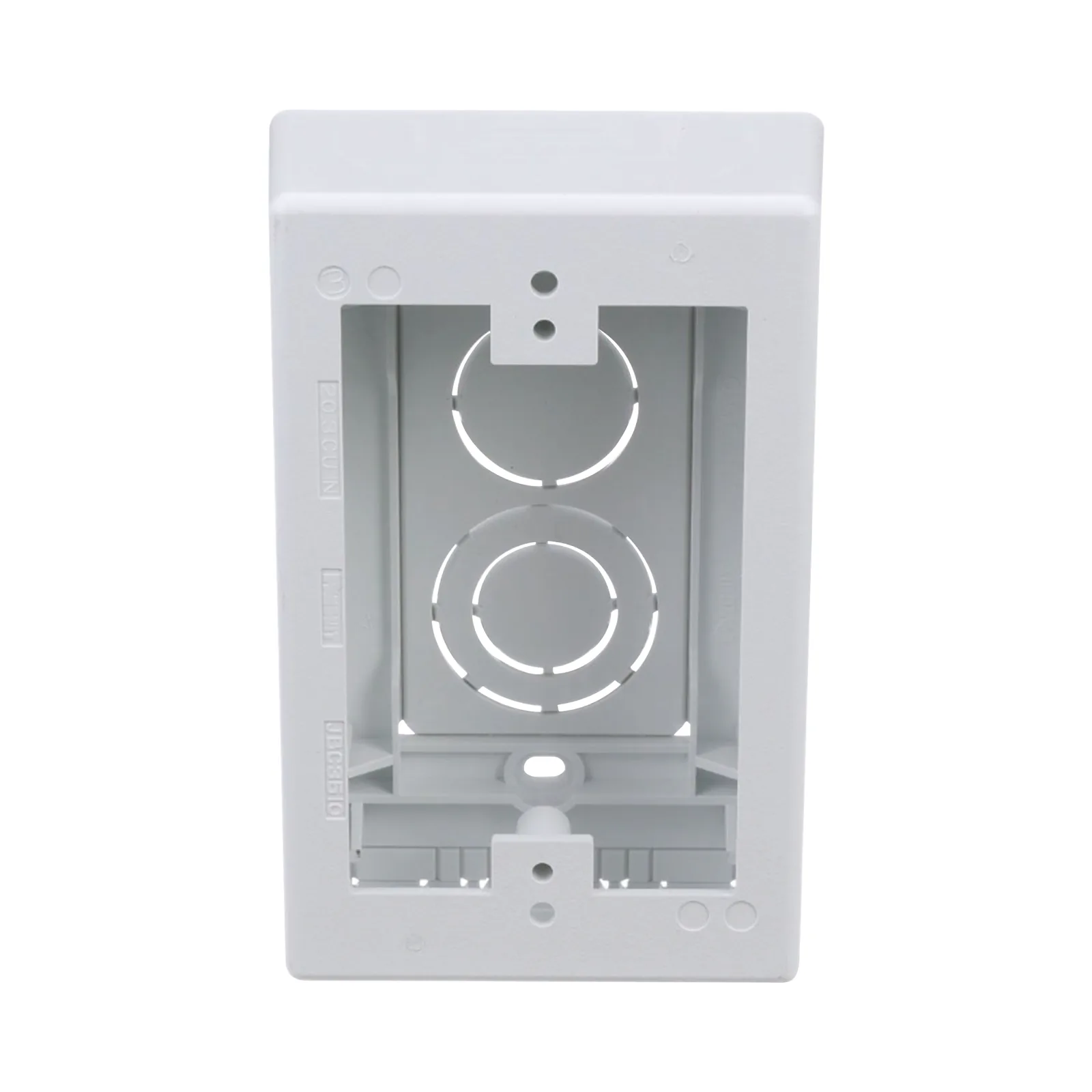 Caja de Pared Superficial, Uso Universal con Placas de Pared, con Cinta Adhesiva, Color Blanco