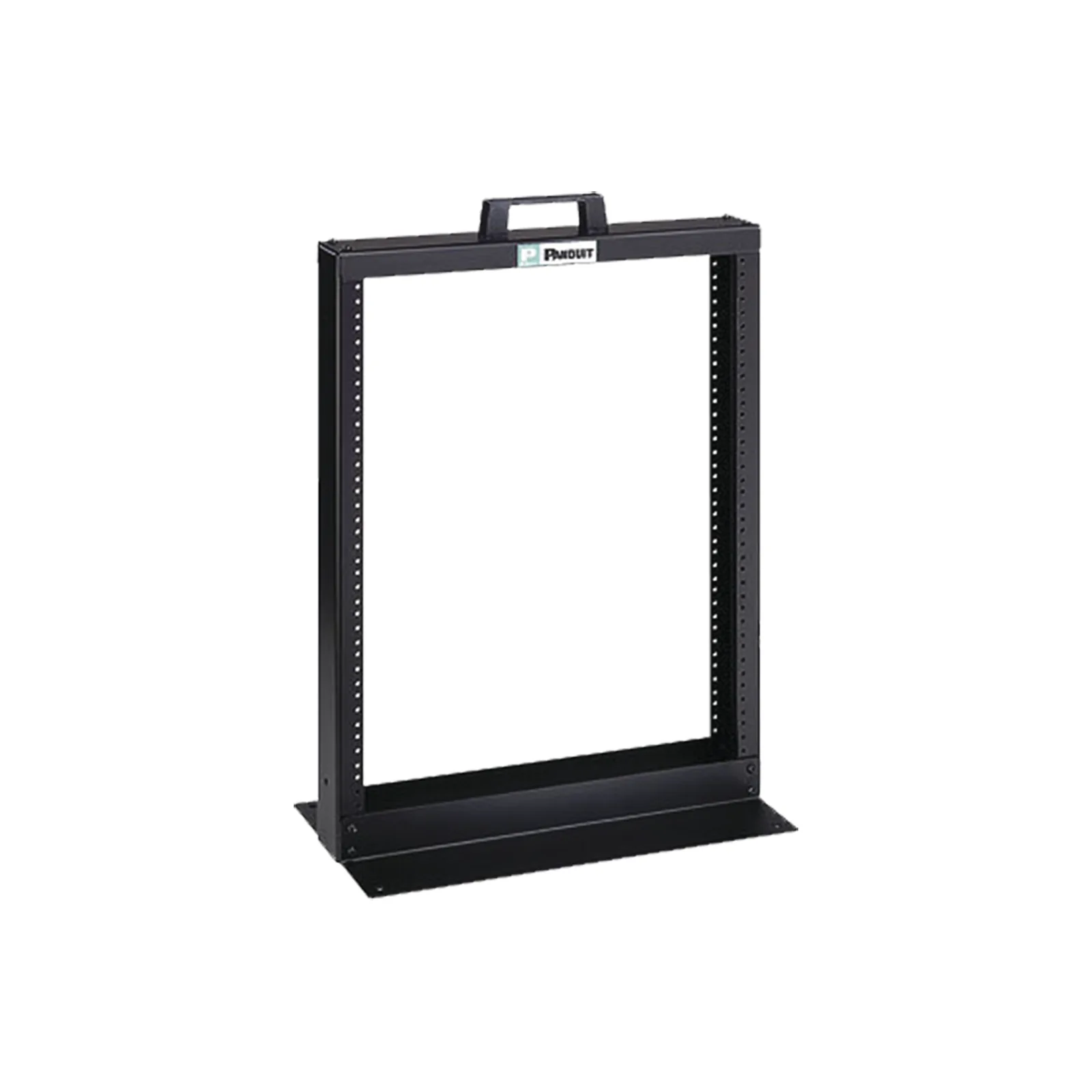 Rack de Dos Postes Estándar de 19 in, Rieles Numerados y Roscados #12-24, Fabricado en Aluminio, 13 Unidades de Rack, Color Negro