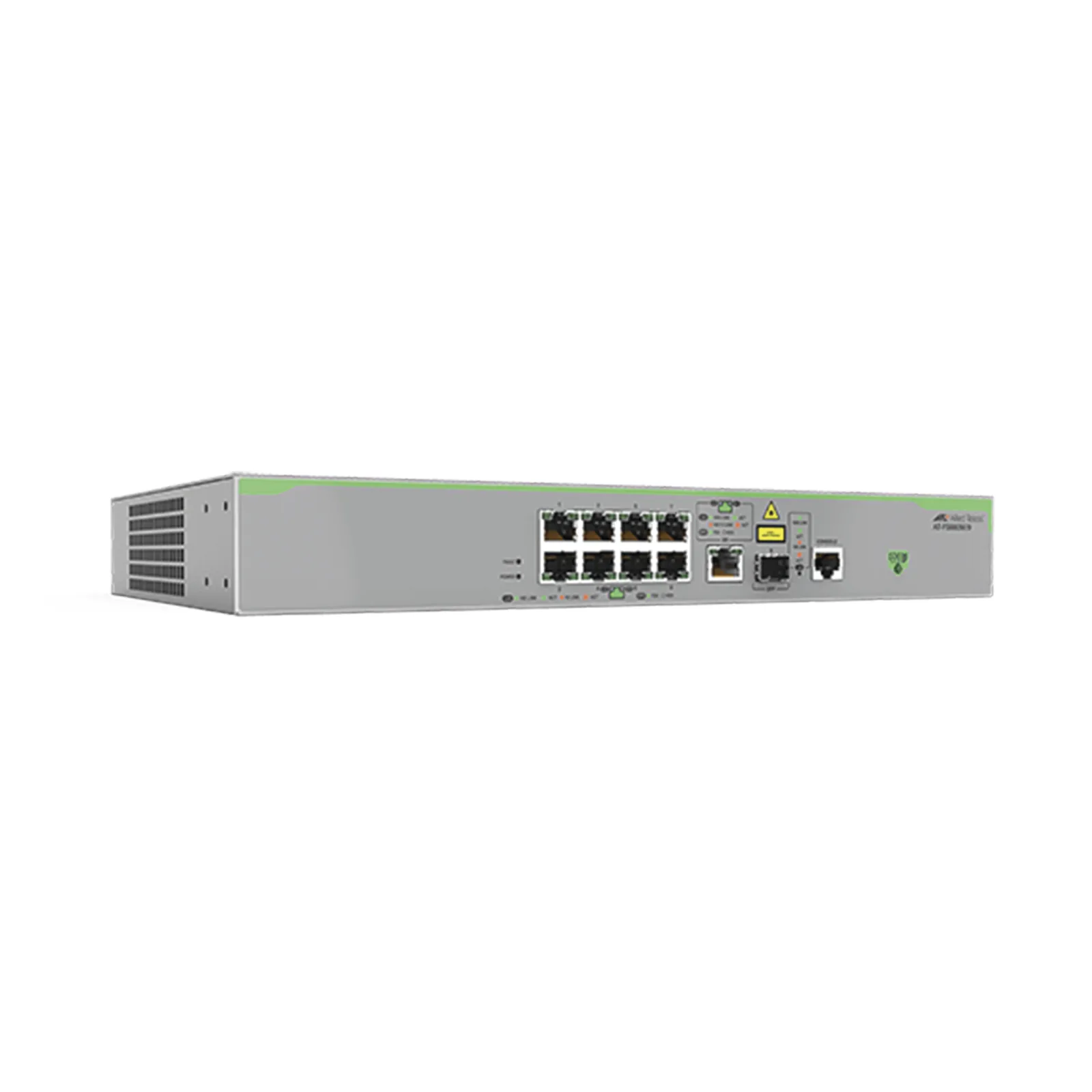 Switch Administrable CentreCOM FS980M, Capa 3 de 8 Puertos 10/100 Mbps + 1 puertos RJ45 Gigabit/SFP Combo