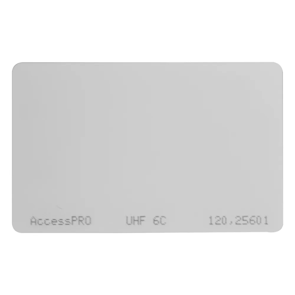Tag UHF tipo Tarjeta para lectoras de largo alcance 900 MHZ / EPC GEN 2 / ISO 18000 6C / No imprimible / NO incluye porta tarjeta