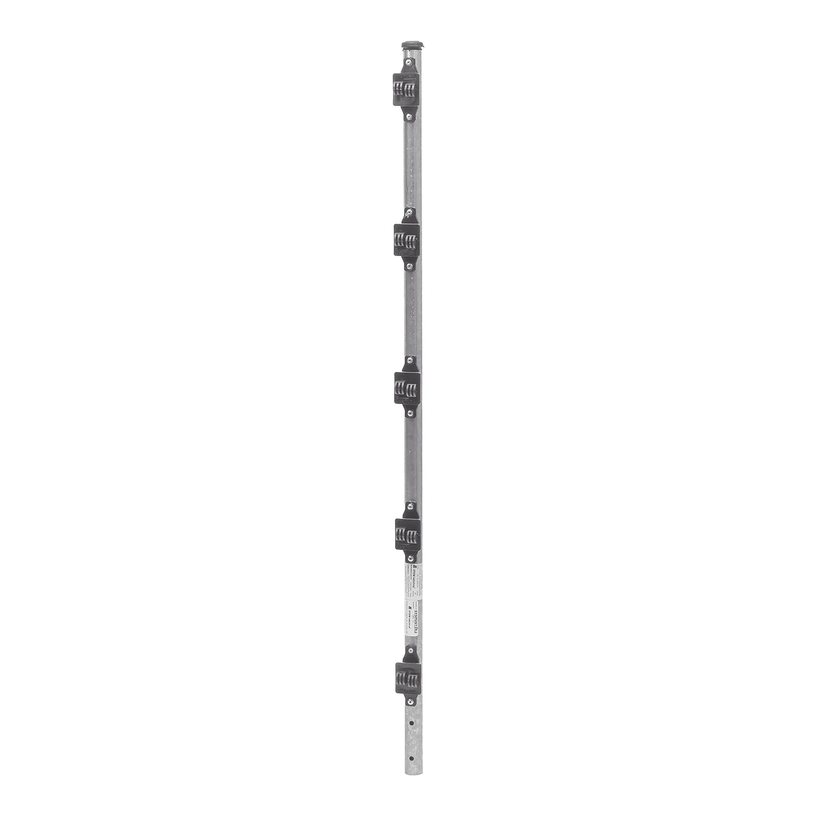 Poste de Paso de 1m para Cerca Electrificada de Tubo Galvanizado cal. 18 de 1"Diam. con 5 Aisladores Instalados.