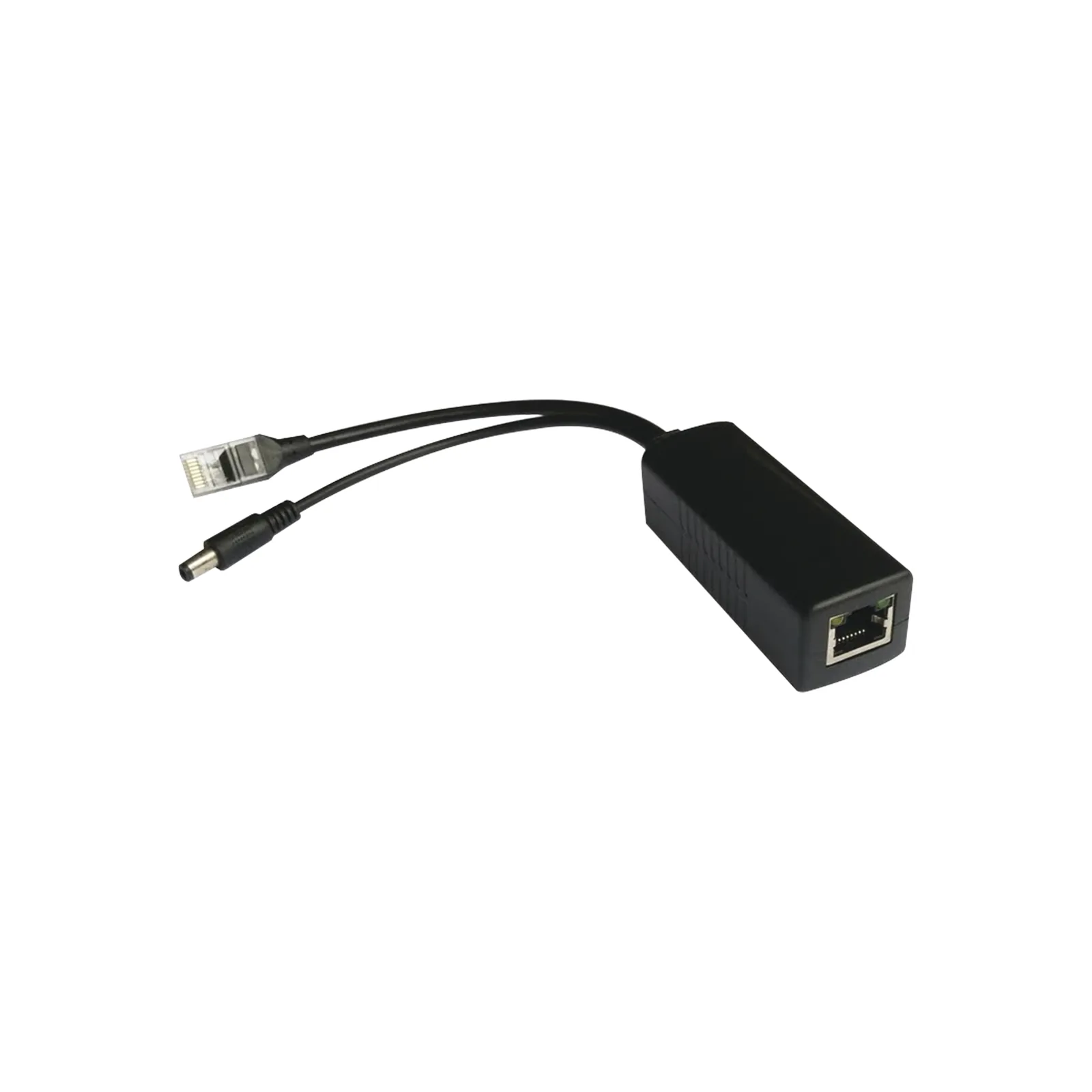 Cable divisor PoE pasivo de 48-55 Vcc @ 12 Vcc, 2 A. Aplicaciones como adaptar micrófonos en cámaras IP