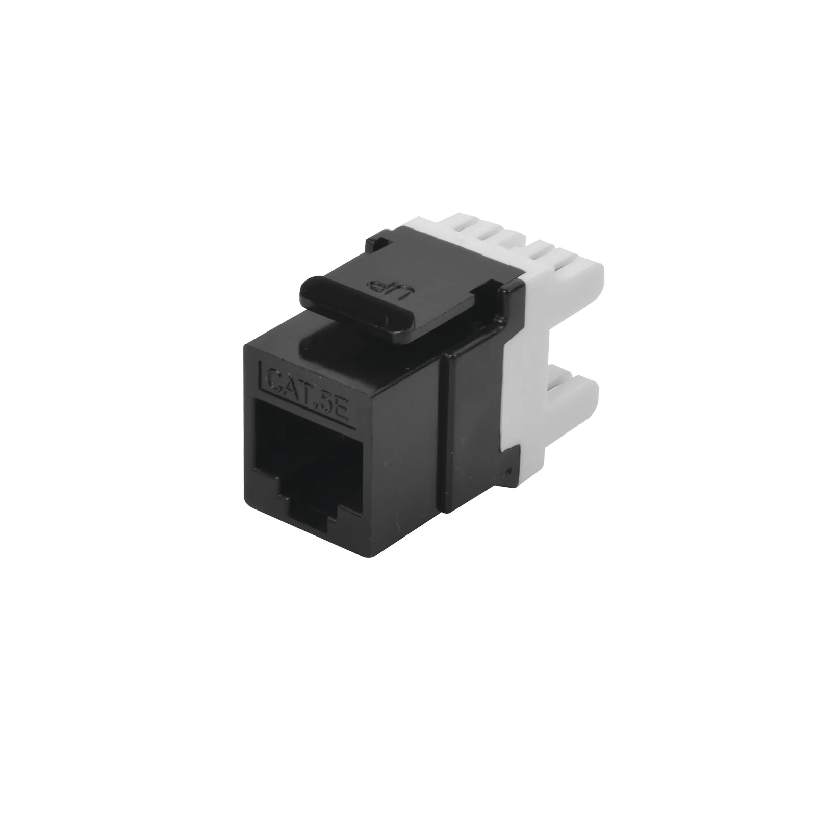 Módulo Jack Keystone Cat5e con Terminación en Ángulo 180 - Color Negro