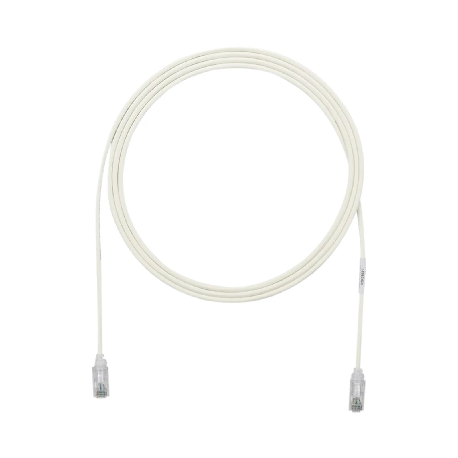 Cable de Parcheo TX6, UTP Cat6, Diámetro Reducido (28AWG), Color Gris, 2.13 Metros (7 Pies)