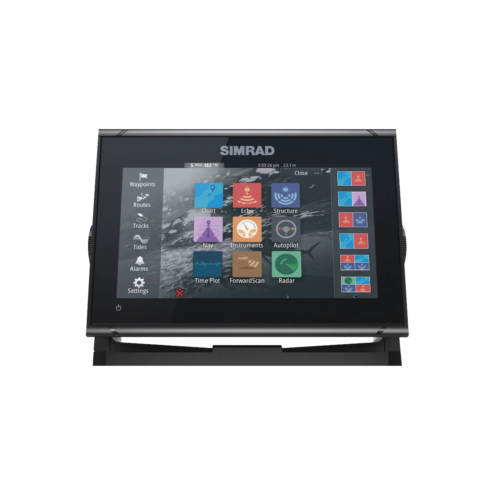 Plotter GPS GO9 XSE / Pantalla Táctil 9" / Compatible con Sonar y Radar / Conectividad Inalámbrica y NMEA 2000® / Integración con Piloto Automático y Sistemas de Sonido / Tecnología Active Imaging™ 3 en 1