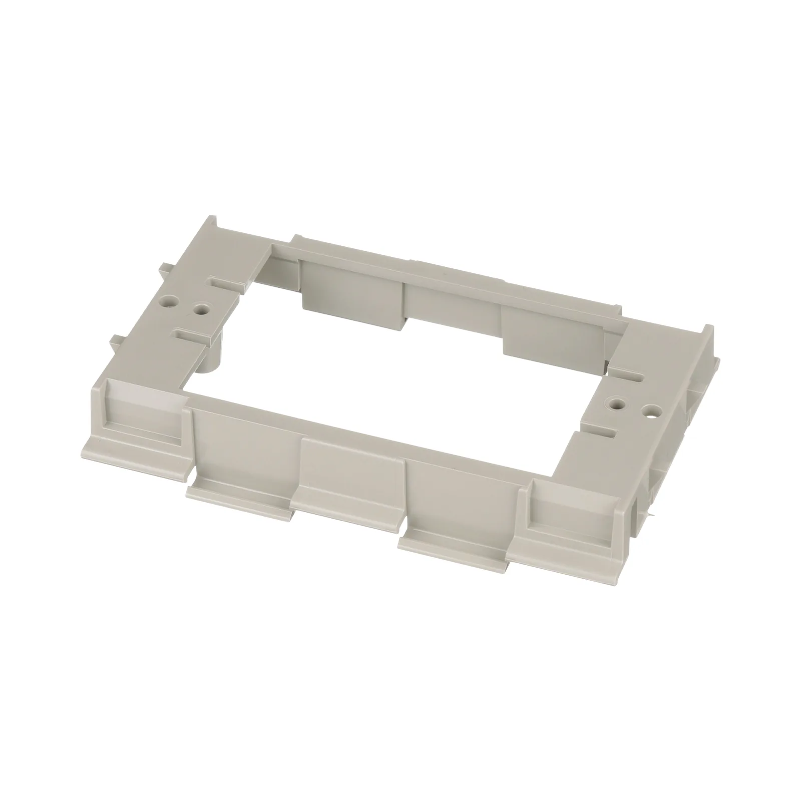 Soporte para Montaje de Faceplates en Canaleta T70, de PVC Rígido, Color Gris Internacional