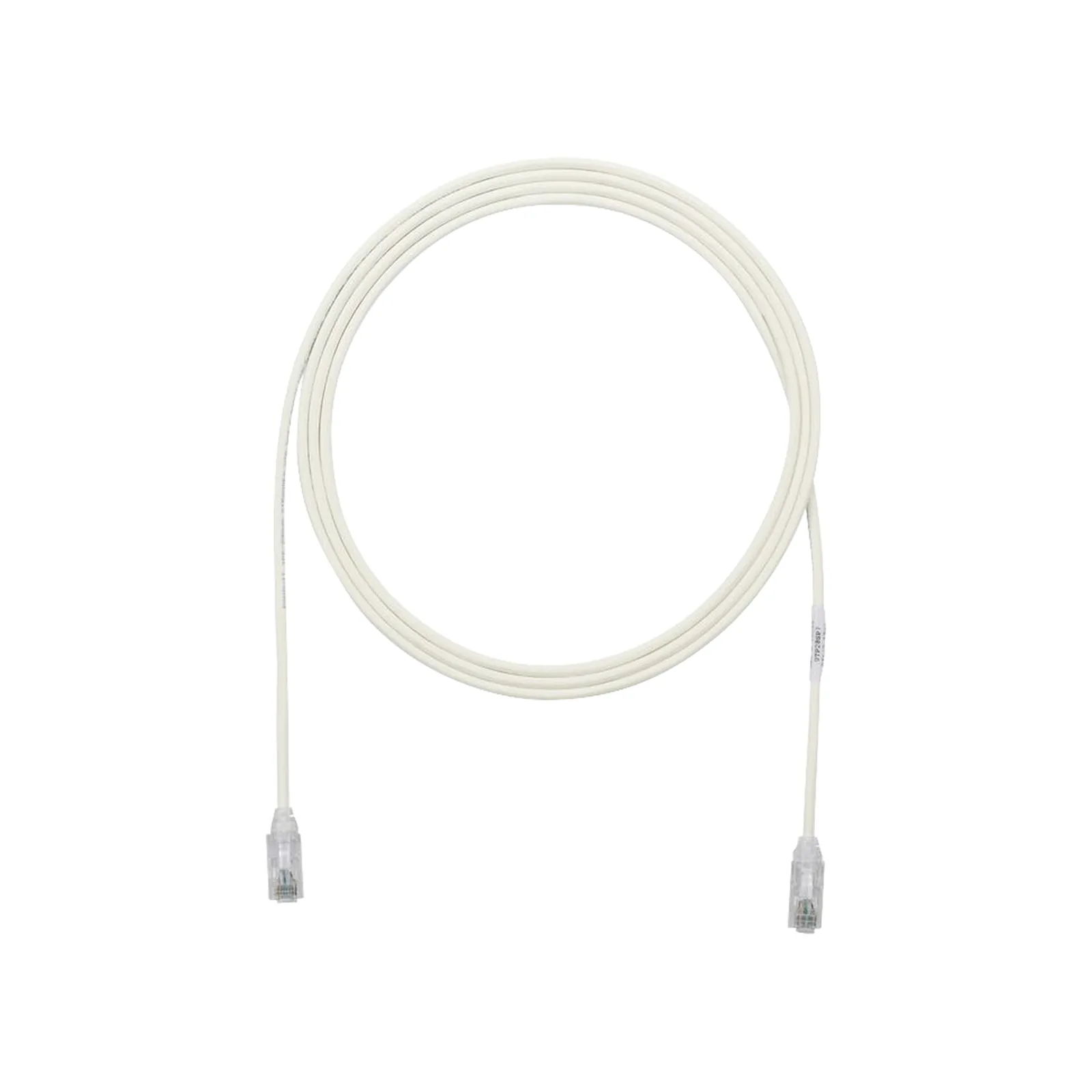 Cable de Parcheo TX6, UTP Cat6, Diámetro Reducido (28AWG), Color Blanco Mate, 0.30 Metros (1 Pie)