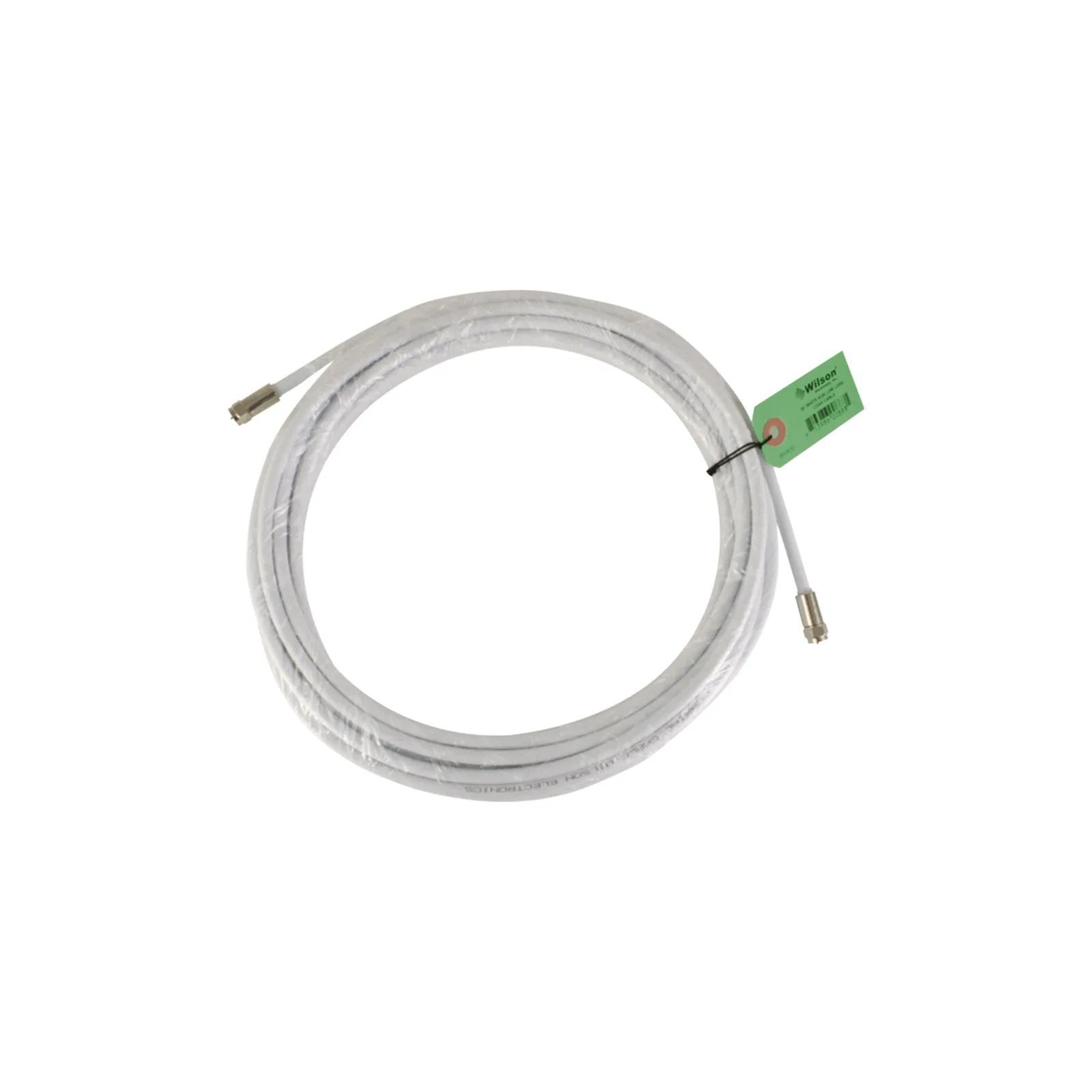 Jumper Coaxial con Cable Tipo RG-6 en Color Blanco de 9.14 Metros (30 Pies) de Longitud y Conectores F Macho en Ambos Extremos. 75 Ohm de Impedancia.