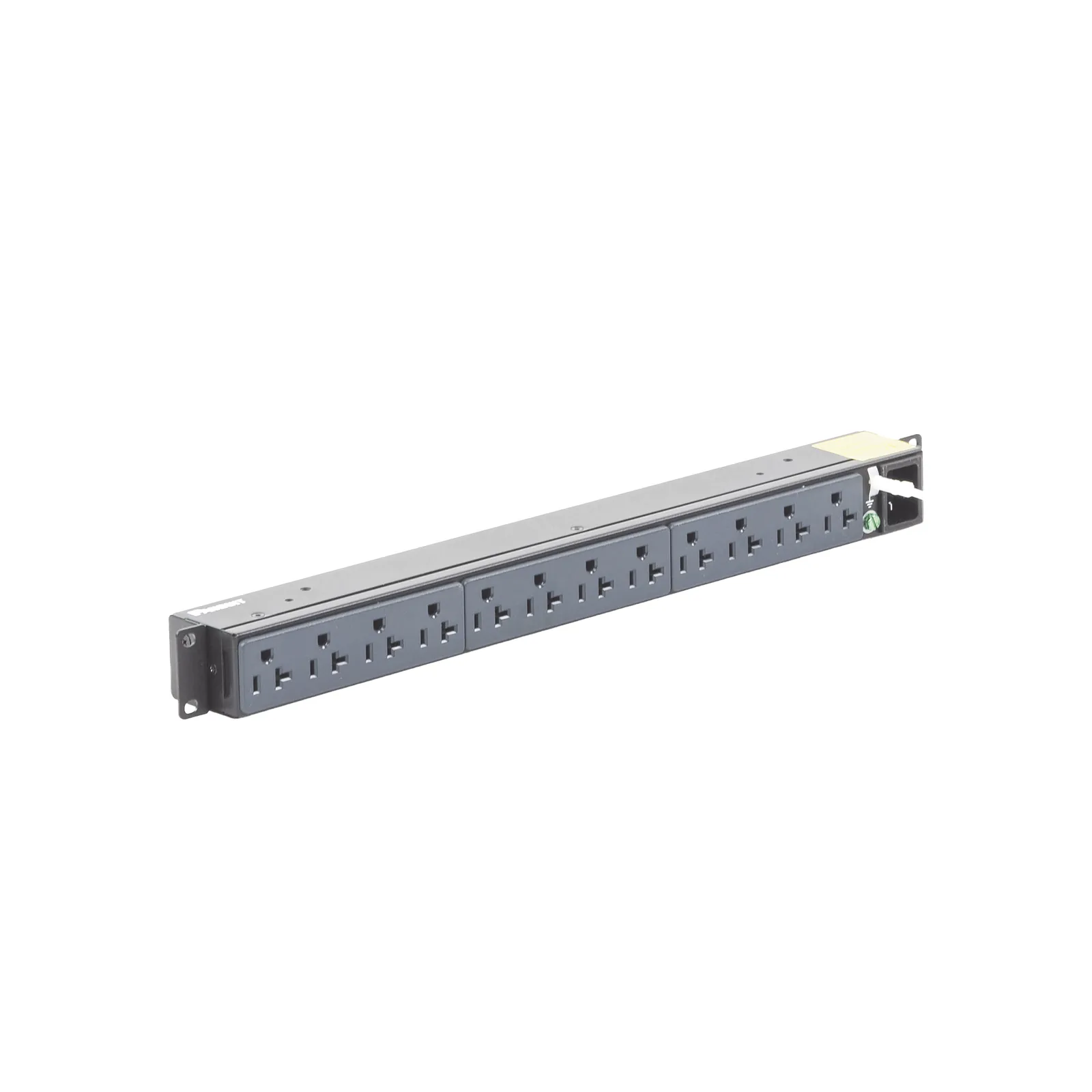 PDU Básico para Distribución de Energía, Enchufe de Entrada NEMA 5-15P, Con 12 Contactos NEMA 5-20R, Instalación Horizontal de 19in, 1UR, 15 Amp, 120 Vca