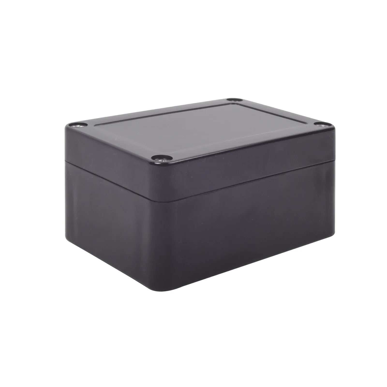 Gabinete Plástico Negro para Exterior (IP65) de 100 x 68 x 50 mm Cierre por Tornillos.