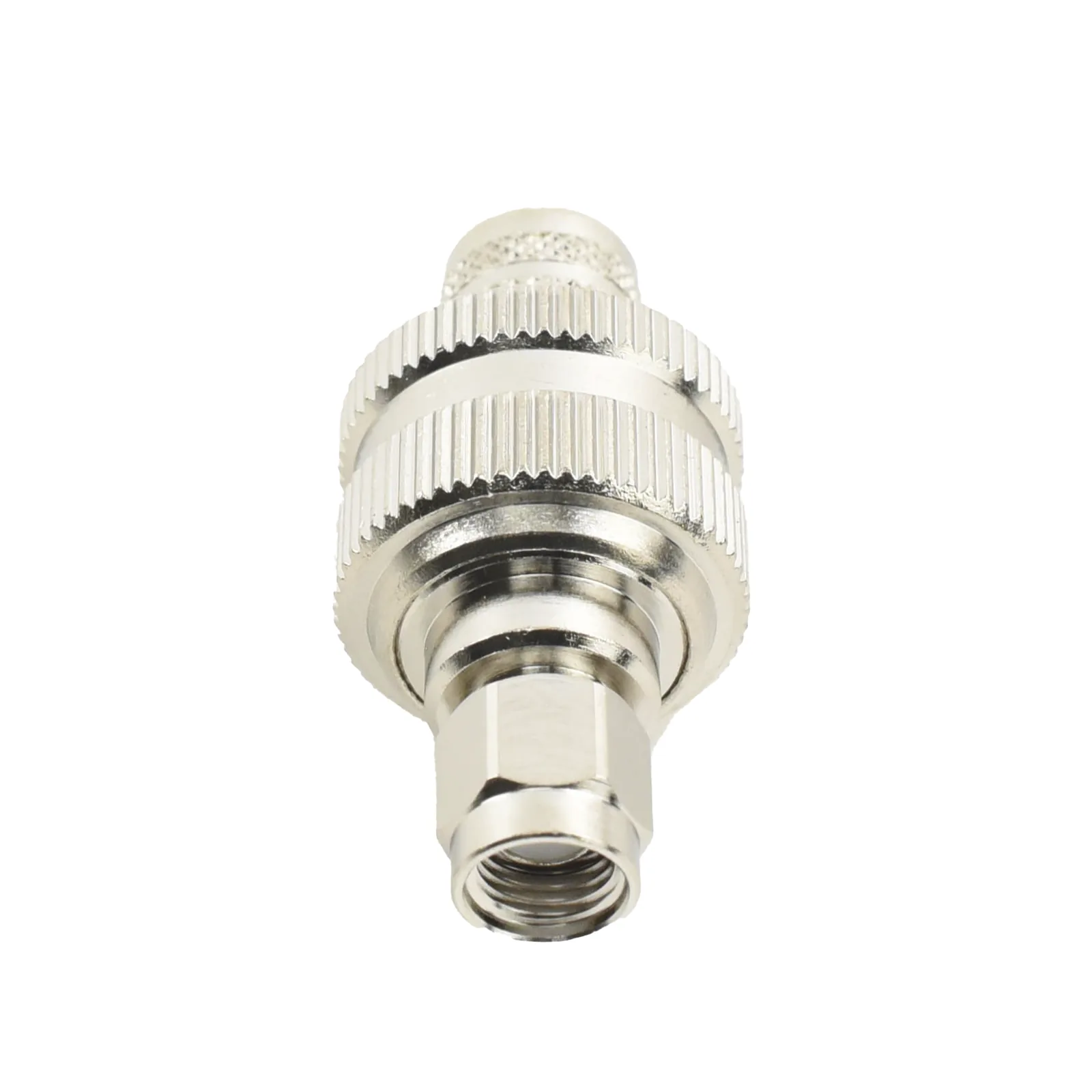 Conector SMA Macho Inverso de Anillo Plegable para RG-8/U, 9913, LMR-400, Níquel/ Oro/ Teflón.