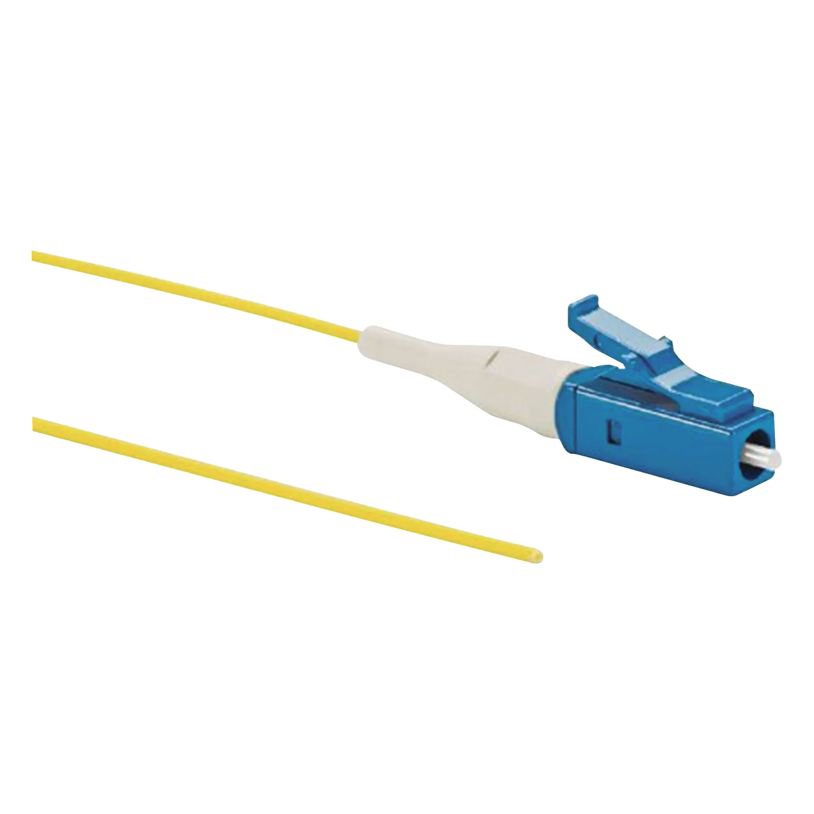 Pigtail de Fibra Óptica LC Simplex, Monomodo OS2 9/125, 900um, Color Amarillo, 1 Metro (3.28 Pies)