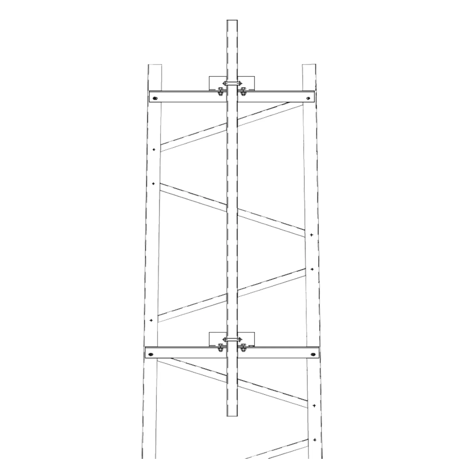 Brazo para Sección #5 Torre Titan con Herrajes y Mástil de 6' (1.8m).