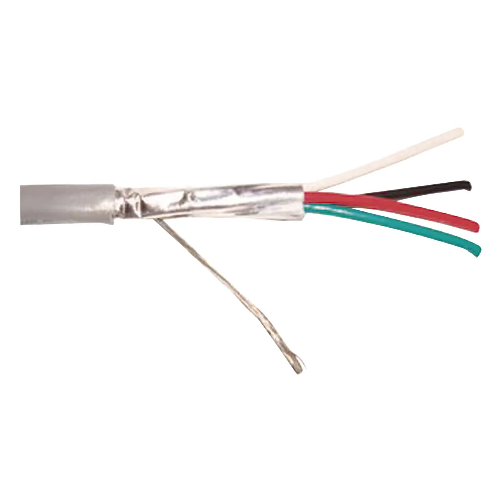 Bobina de 305 m (1000 ft) / Cable para Alarma 4x22 AWG / Blindado / CMR / Gris