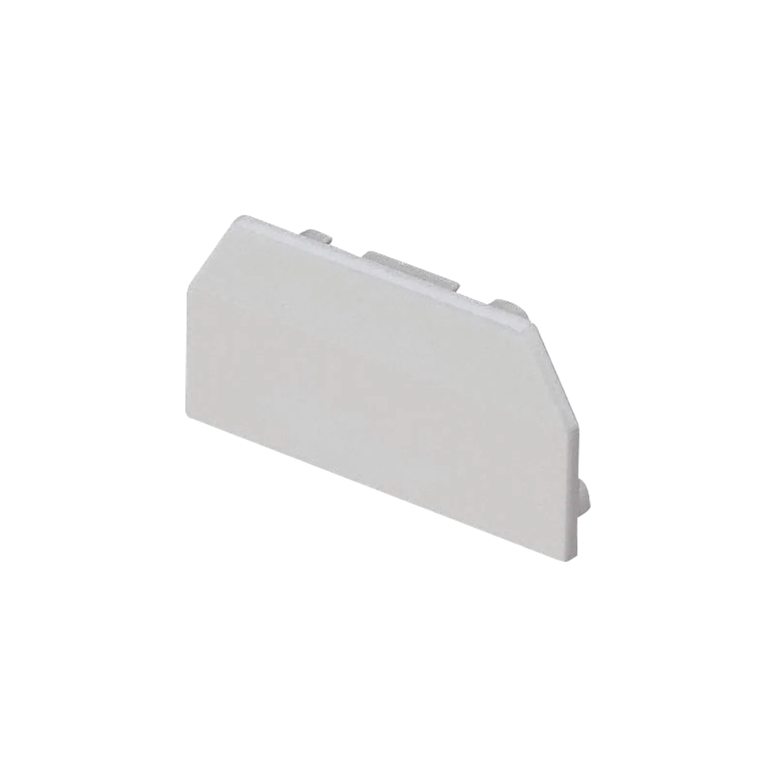 Tapa Final, para uso con canaleta T45, Material PVC Rígido, Color Blanco Mate