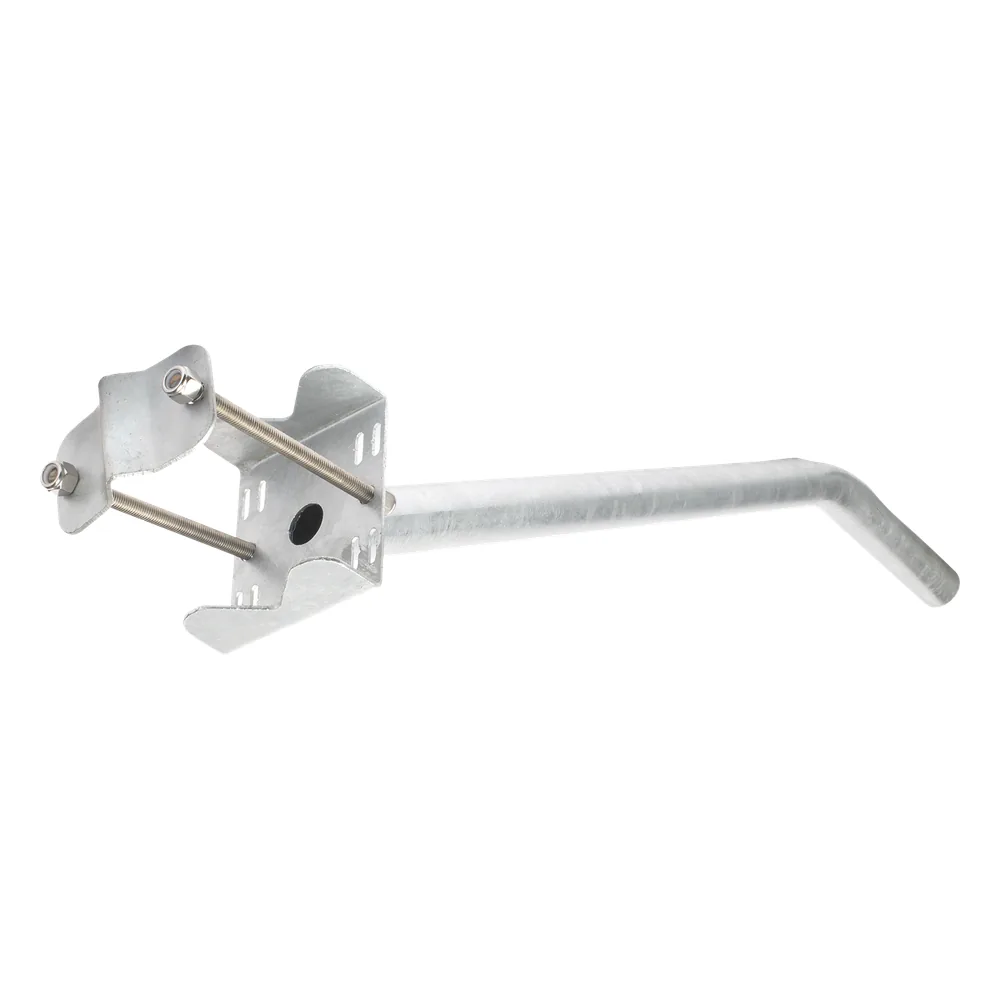 Brazo Galvanizado para Luminaria de 2" Diámetro con Abrazadera para Poste hasta 6" Diámetro.