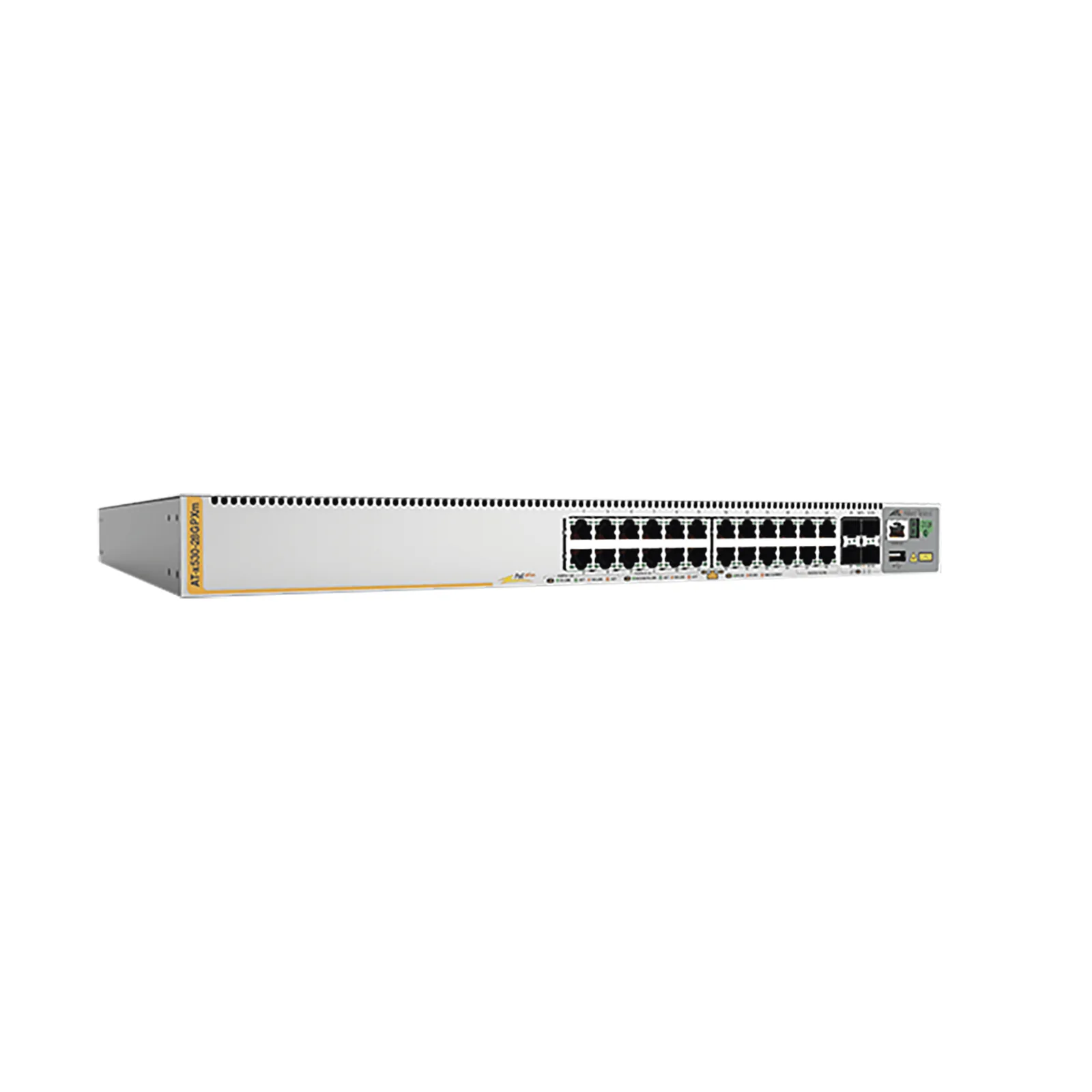 Switch PoE+ Stackeable Capa 3, 20 puertos 10/100/1000 Mbps + 4 x 100M/1G/2.5/5G-T + 4 puertos SFP+ 10 G, hasta 740 W, fuente redundante