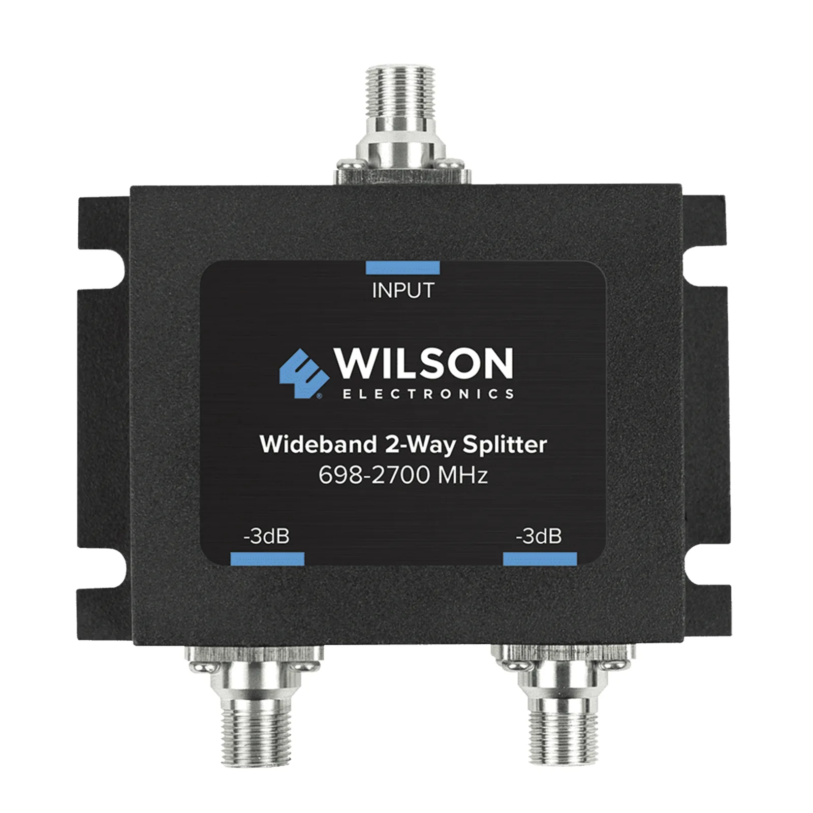 Divisor de Potencia Coaxial 2 Vías / 698-2700 MHz / 75 Ohm / Pérdida por División 3 dB / Aislamiento ≥20 dB / Conector F-hembra / Diseño Microstrip