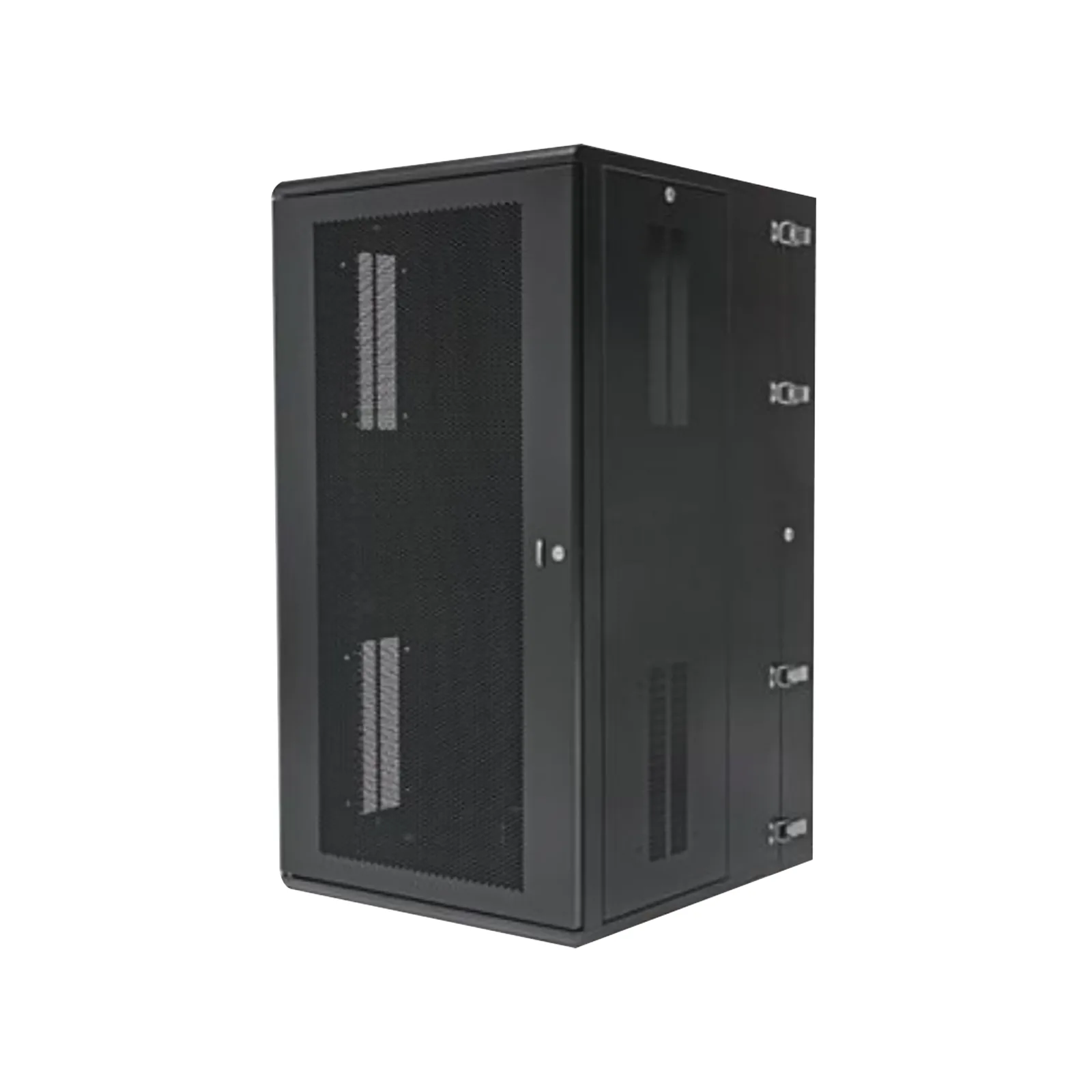 Gabinete PanZone de Montaje en Pared, de 19in, Puerta Ventilada, 26 UR, 635mm de Profundidad, Color Negro