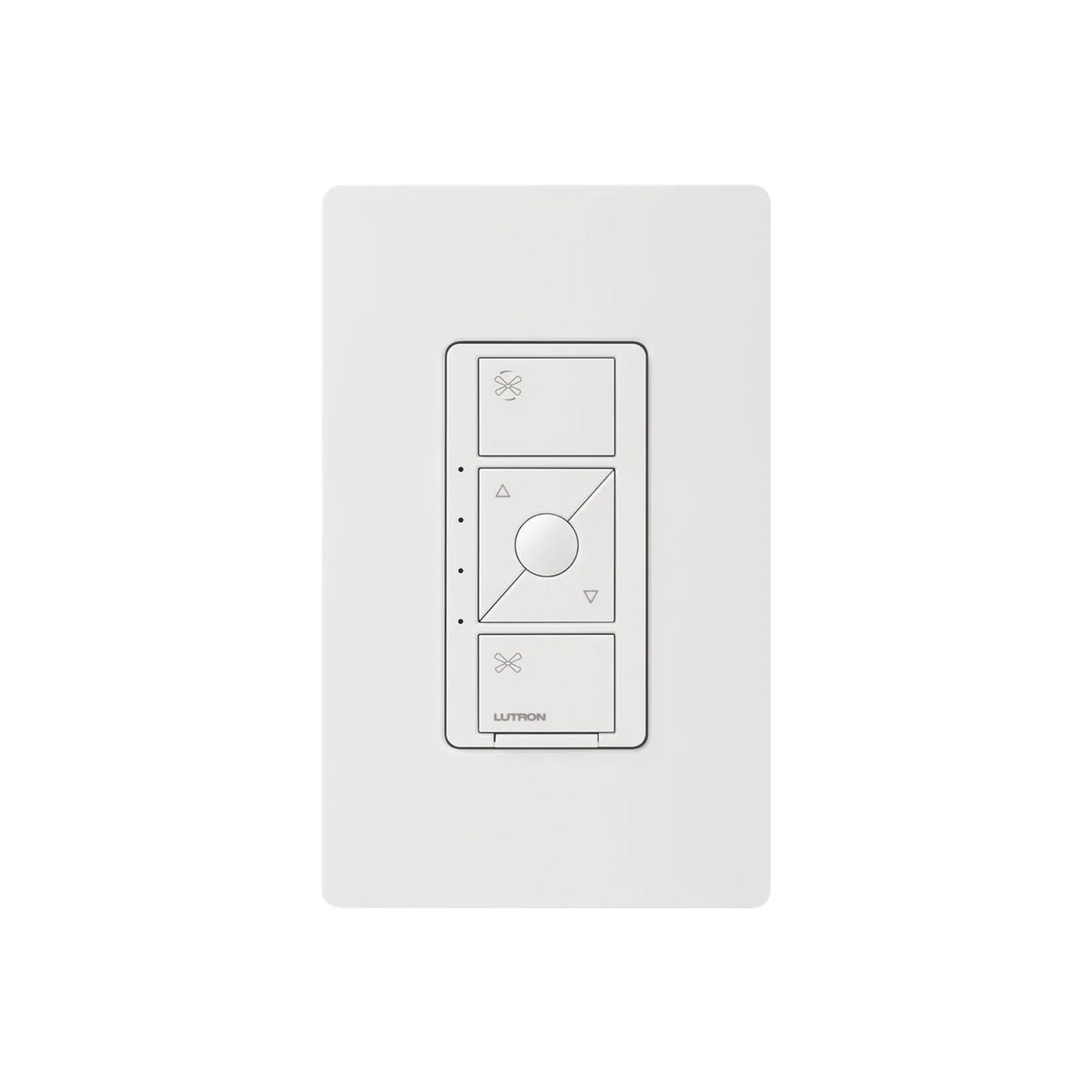 Control de velocidad inalámbrico Caseta Wireless para ventilador de techo de paletas, 120 V, 1.5 A, unipolar, requiere neutro, color blanco