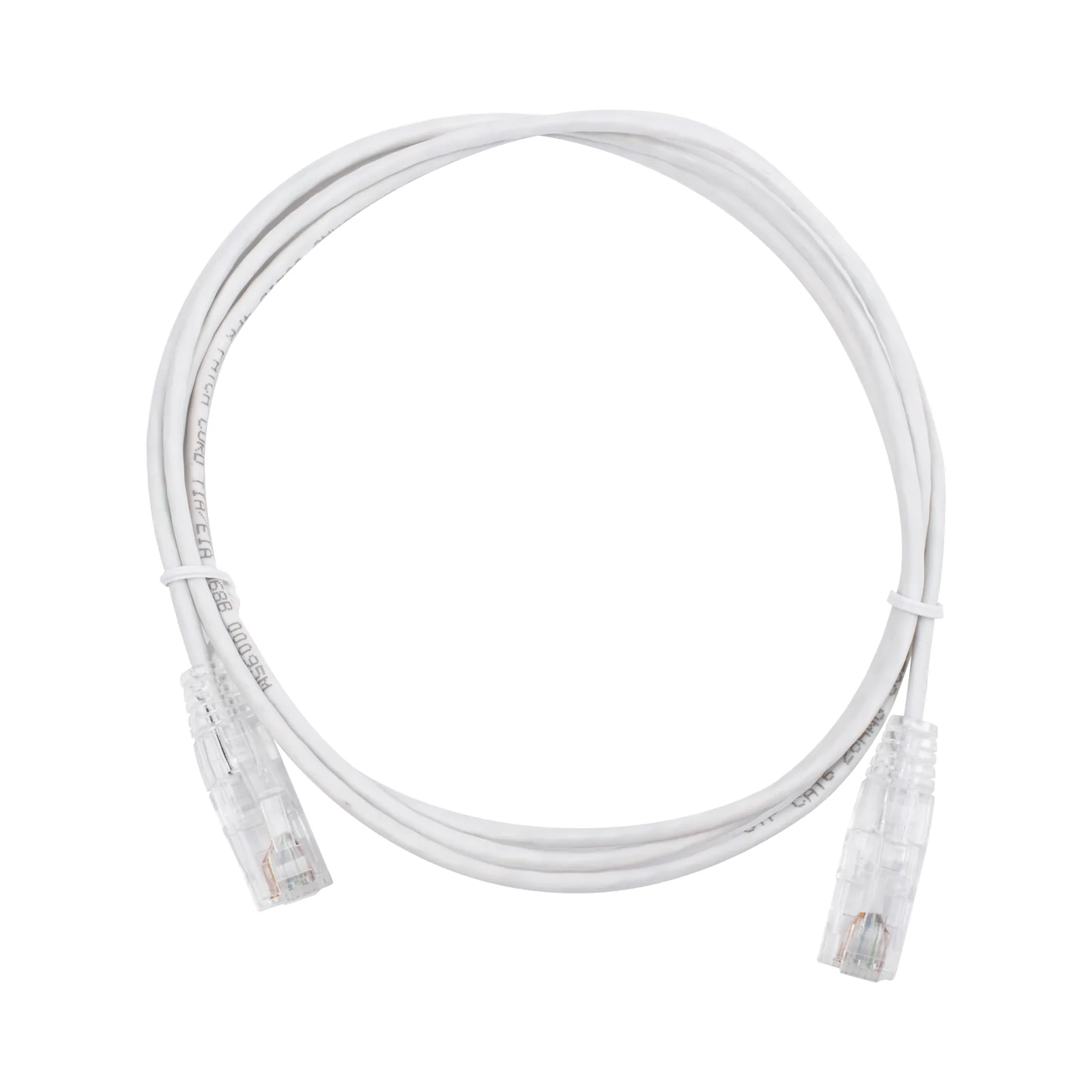 Cable de Parcheo Slim UTP Cat6 - 1.5 Metros (4.92 Pies) Blanco Diámetro Reducido (28 AWG)