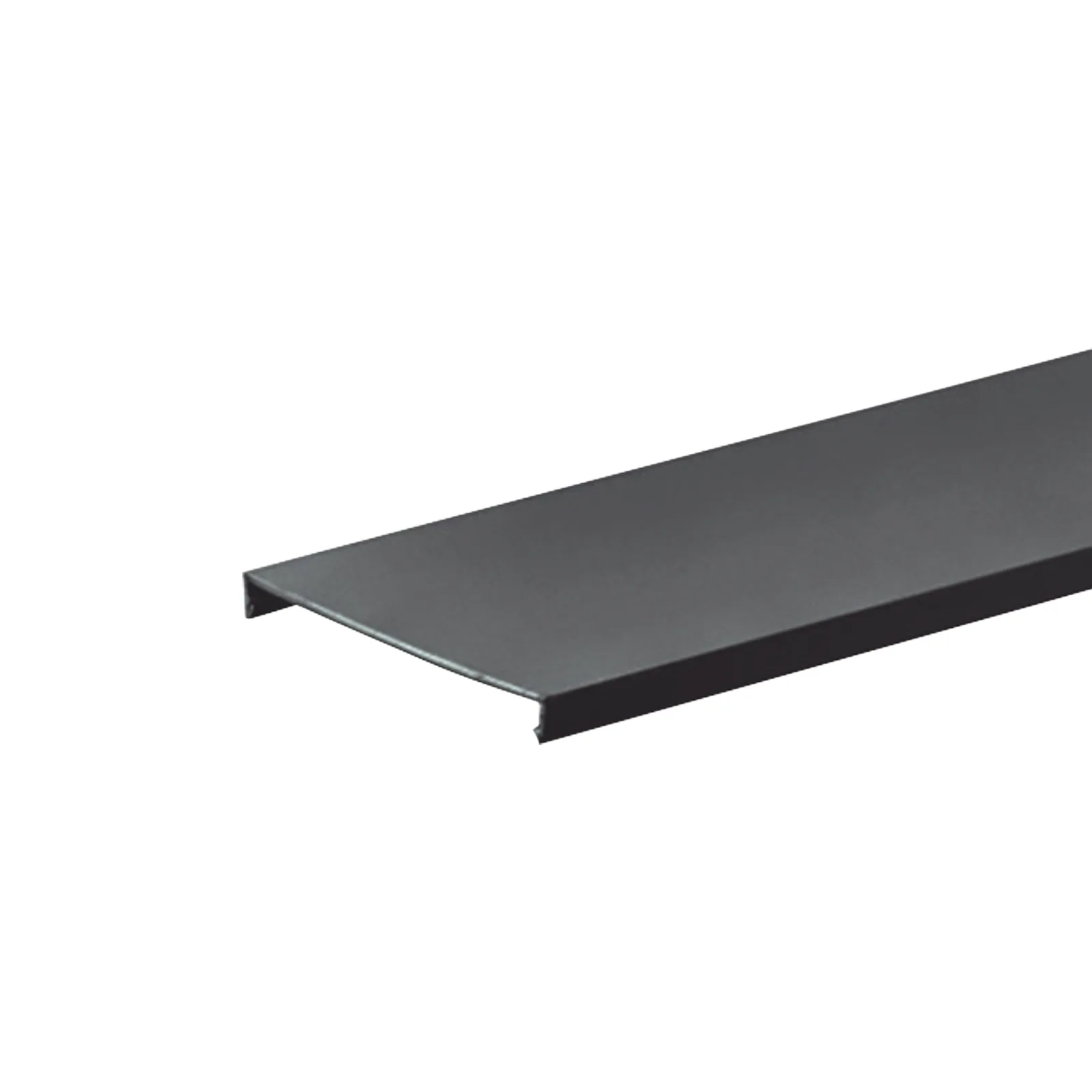 Tapa para Canaleta Ranurada Tipo G, de 82.6 mm de Ancho, 1828.8 mm de Largo, Color Negro
