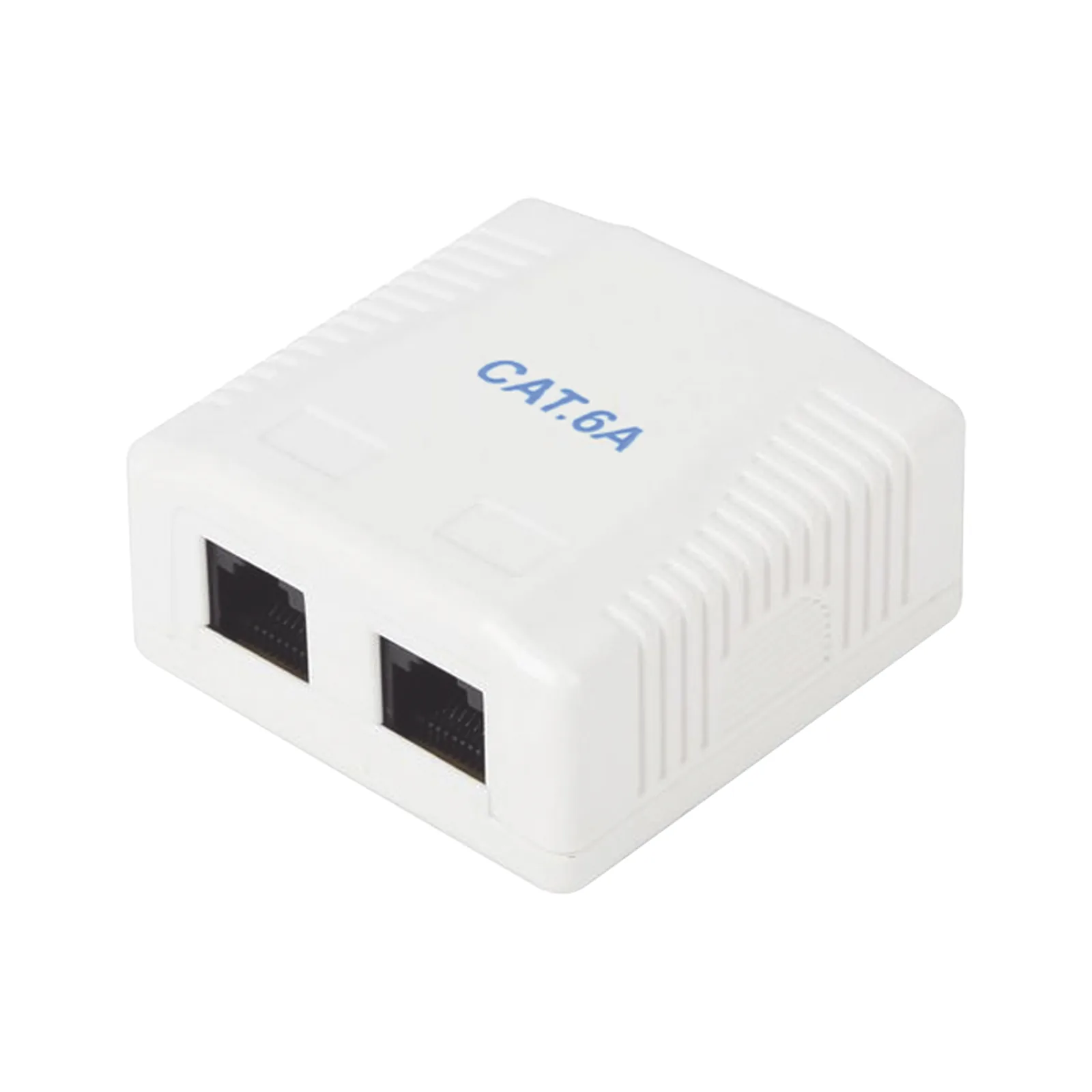 Caja de Pared con 2 Puertos, Incluye 2 Jacks UTP Cat6A