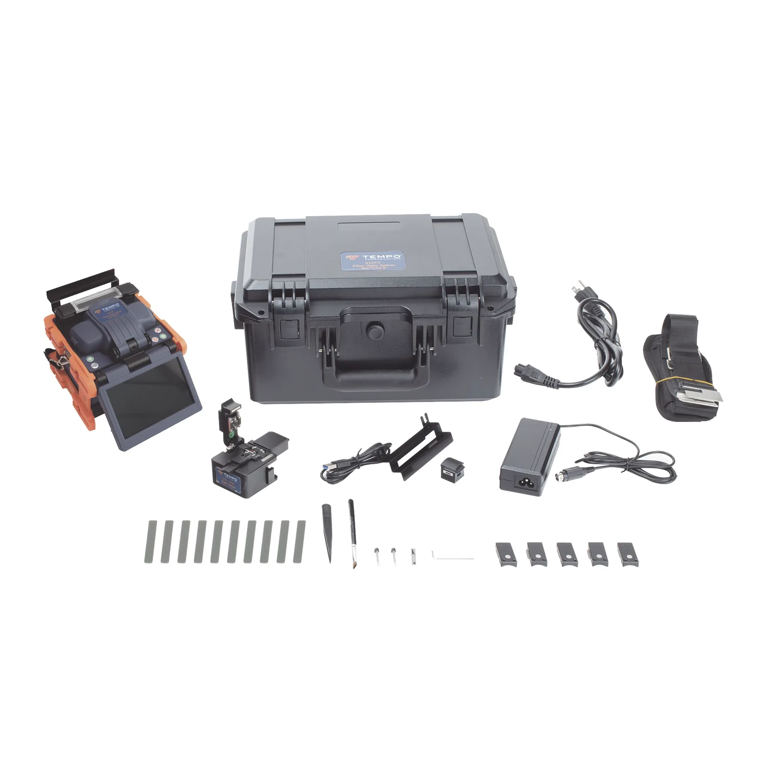 Fusionadora de Fibra Óptica de Alineación Activa por Revestimiento con 4 Motores con Pérdida Típica (SM); 0.02 dB (MM); 0.04 dB) con Pantalla Touch / Capacitación Básica Virtual Gratuita