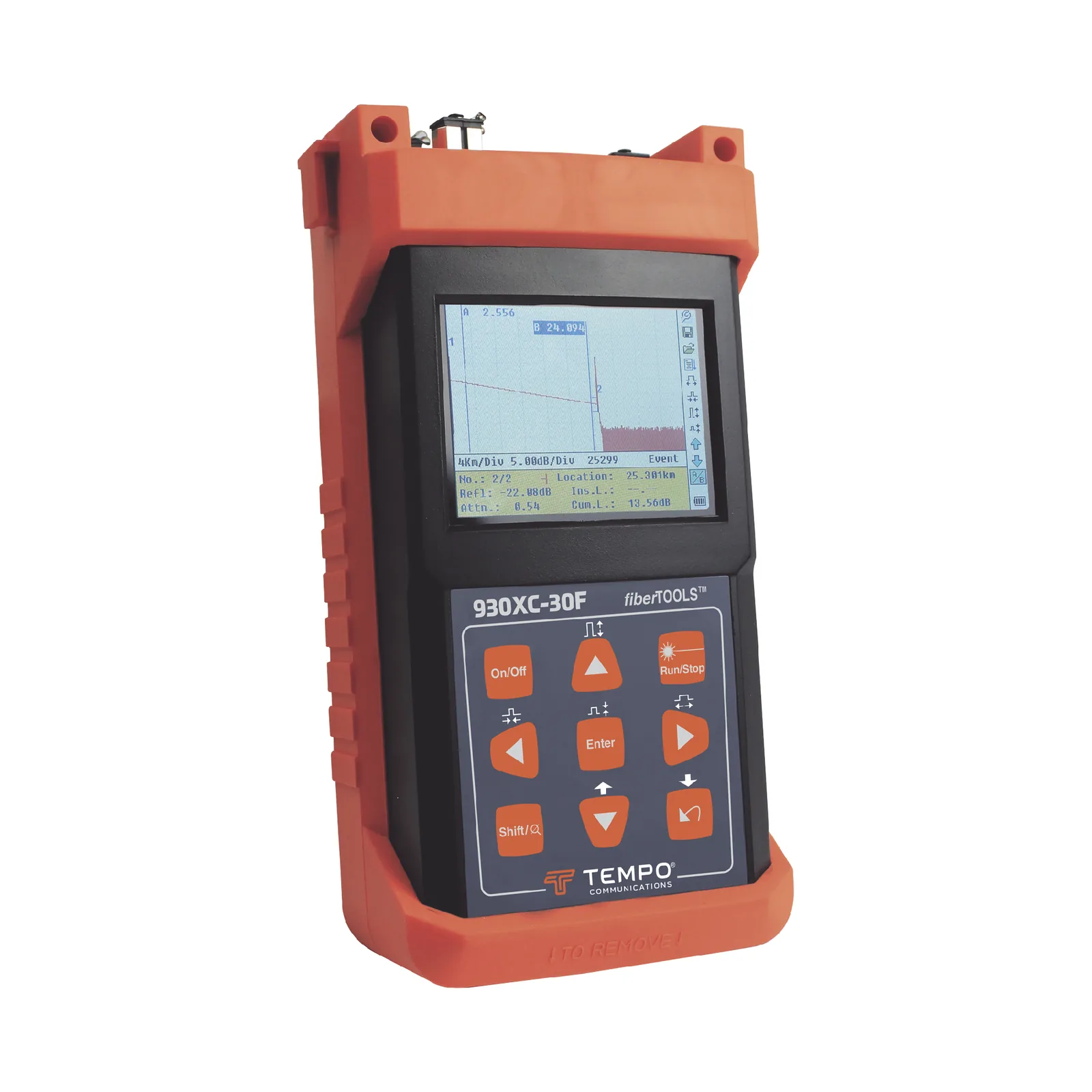 OTDR para Pruebas en Enlaces de Fibra Óptica, Lambdas 1310/1550/1625 nm / Prueba Fibra Viva