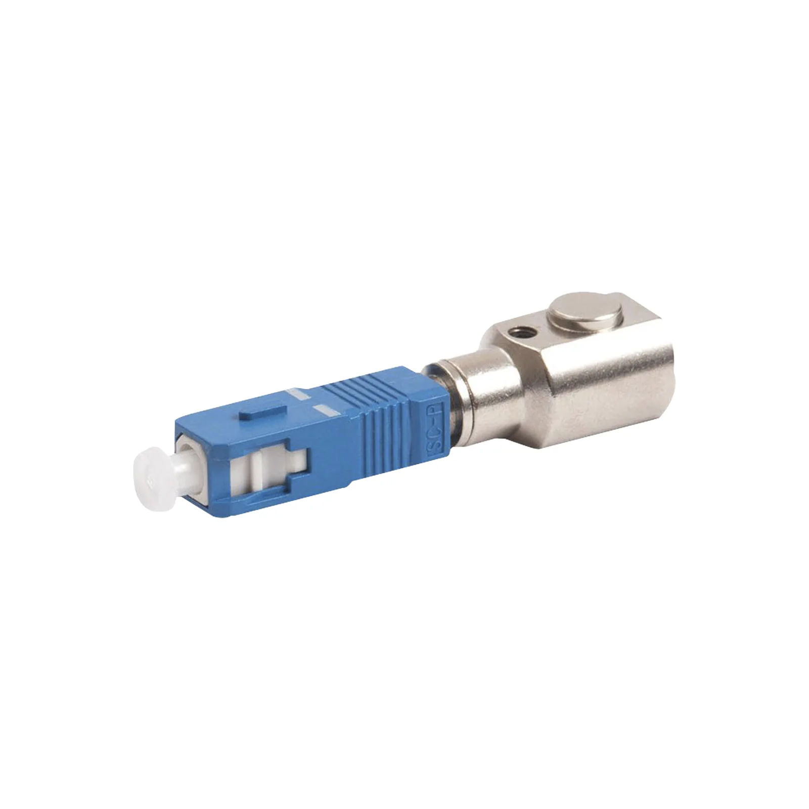 Adaptador de Fibra Óptica Desnuda para Realizar Mediciones y Pruebas en Hilos de Fibra sin Conector