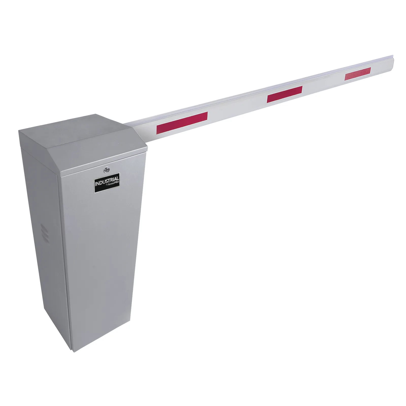 Kit de Barrera Vehicular Derecha Color Gris y Brazo Ajustable de 3.6 a 5.5 m