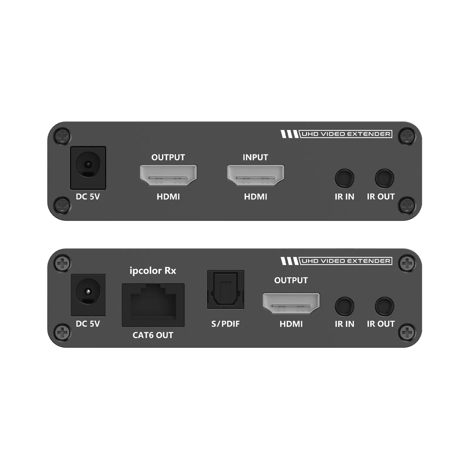 Kit Extensor HDMI hasta 700 metros con Conexión en Cascada / 4K @ 60 Hz/ 70 metros PTP con Cat 6, 6a y 7 / IPCOLOR / CERO LATENCIA / SIN COMPRIMIR / Salida Loop / IR bidireccional / Puerto S/PDIF / Soporta ARC / Soporta 10 TT-676-Rx.