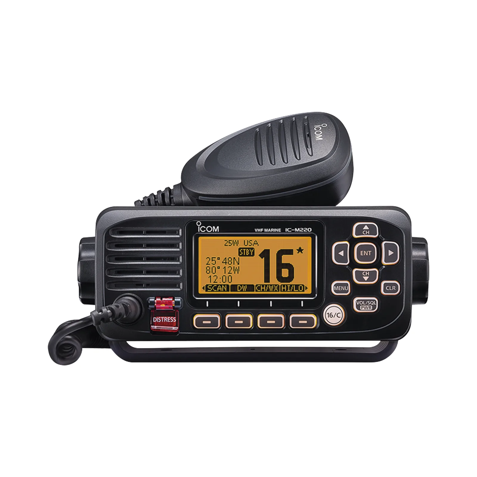Radio Marina VHF / 25W Potencia TX / IPX7 Submersible 1m 30min / Display Full Dot-Matrix / Receptor DSC Clase D Dedicado / Micrófono HM-237B / NMEA 0183 / AquaQuake / Hecho en Japón
