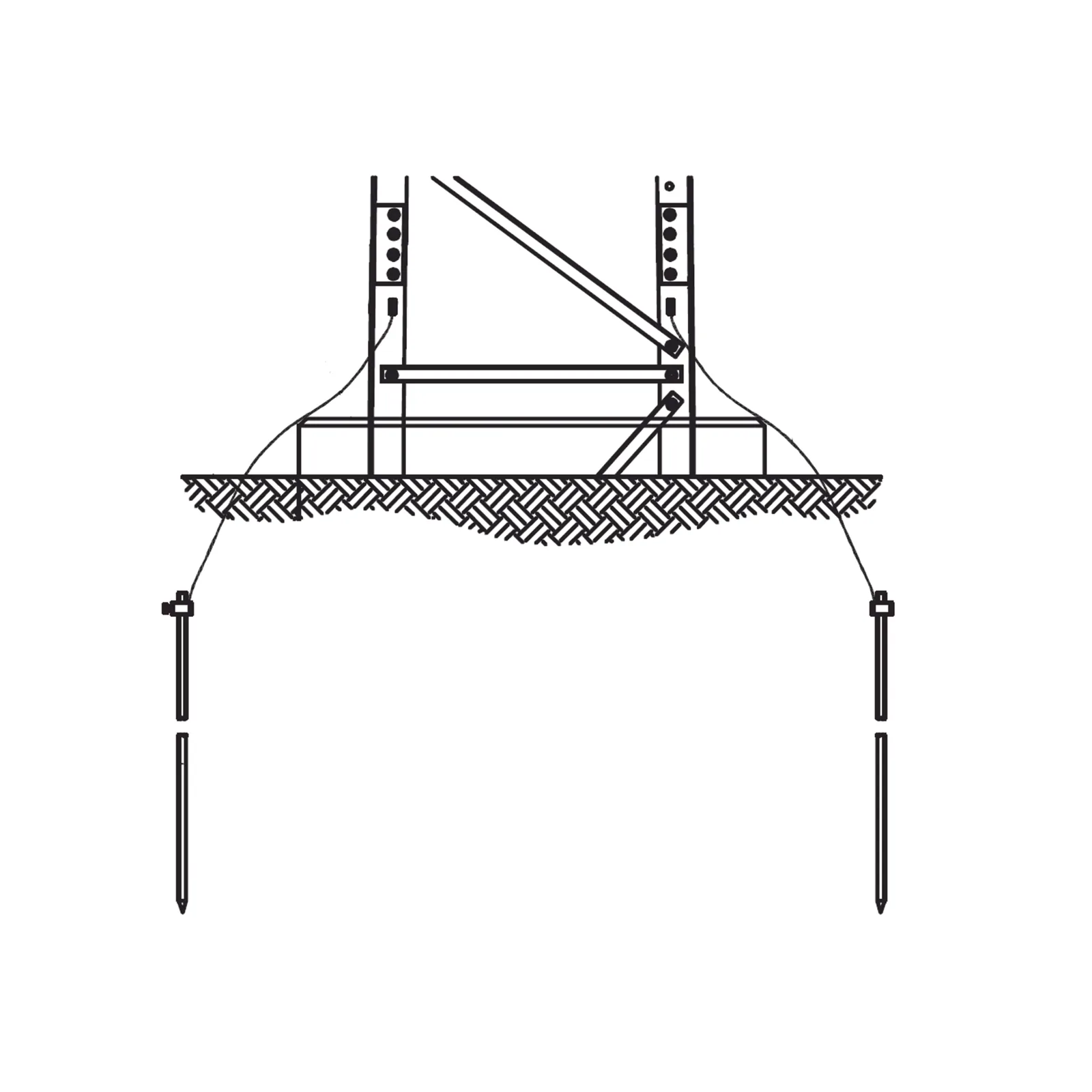 Sistema de Aterrizaje en 3 Piernas para Torre SUPER TITAN. Para Sec. 13 a 21.