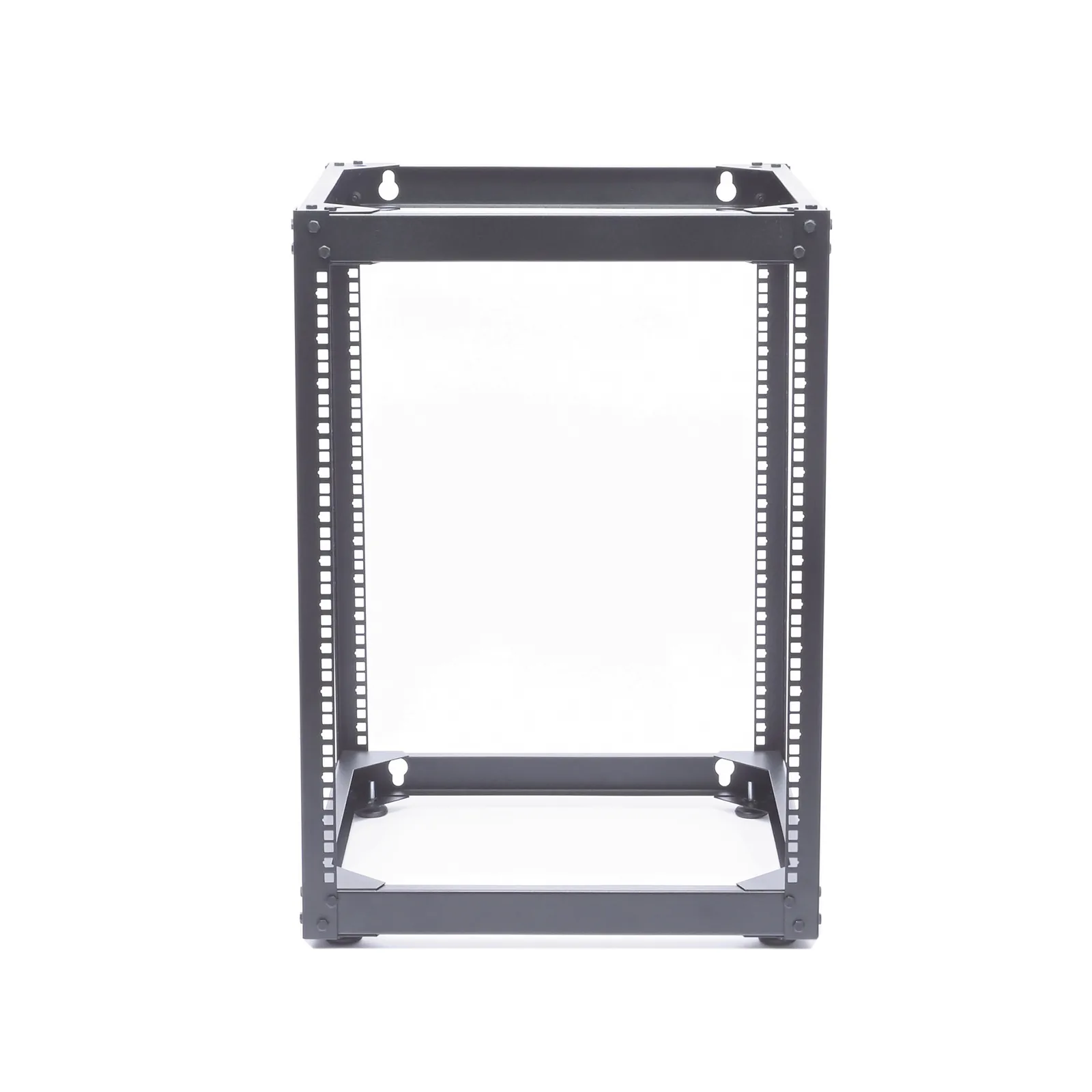 Rack Abierto de 4 Postes Instalación Pared o Piso de 14 Unidades, Ideal para Equipo de Audio!