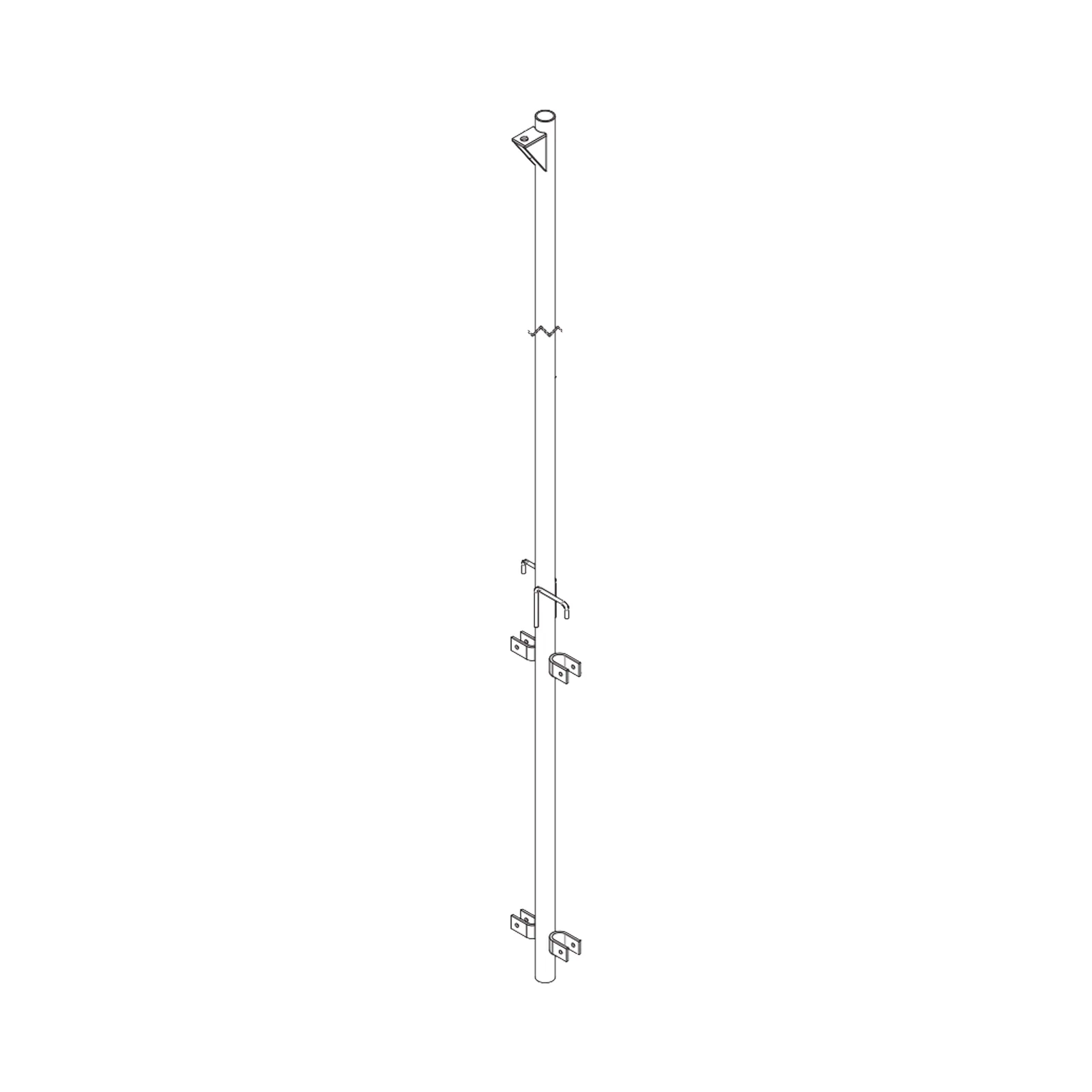 Pluma de Aluminio de 4 metros CED.40 para Instalación de Tramos STZ (Con Polea).